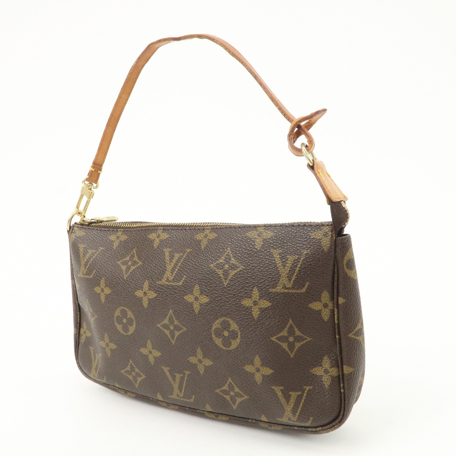 Louis Vuitton Monogram Pochette Accessoires Hand Bag Brown M51980