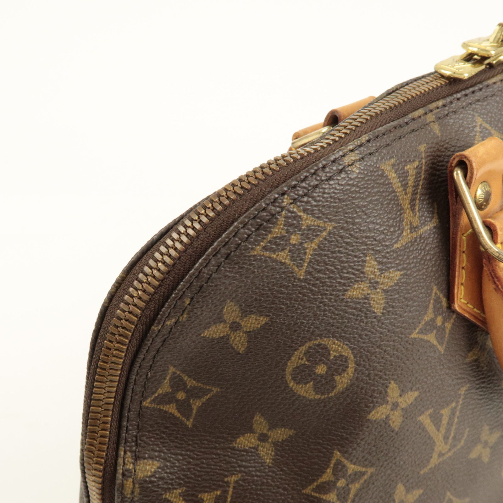 Louis Vuitton Monogram Alma Hand Bag Brown M51130 Used