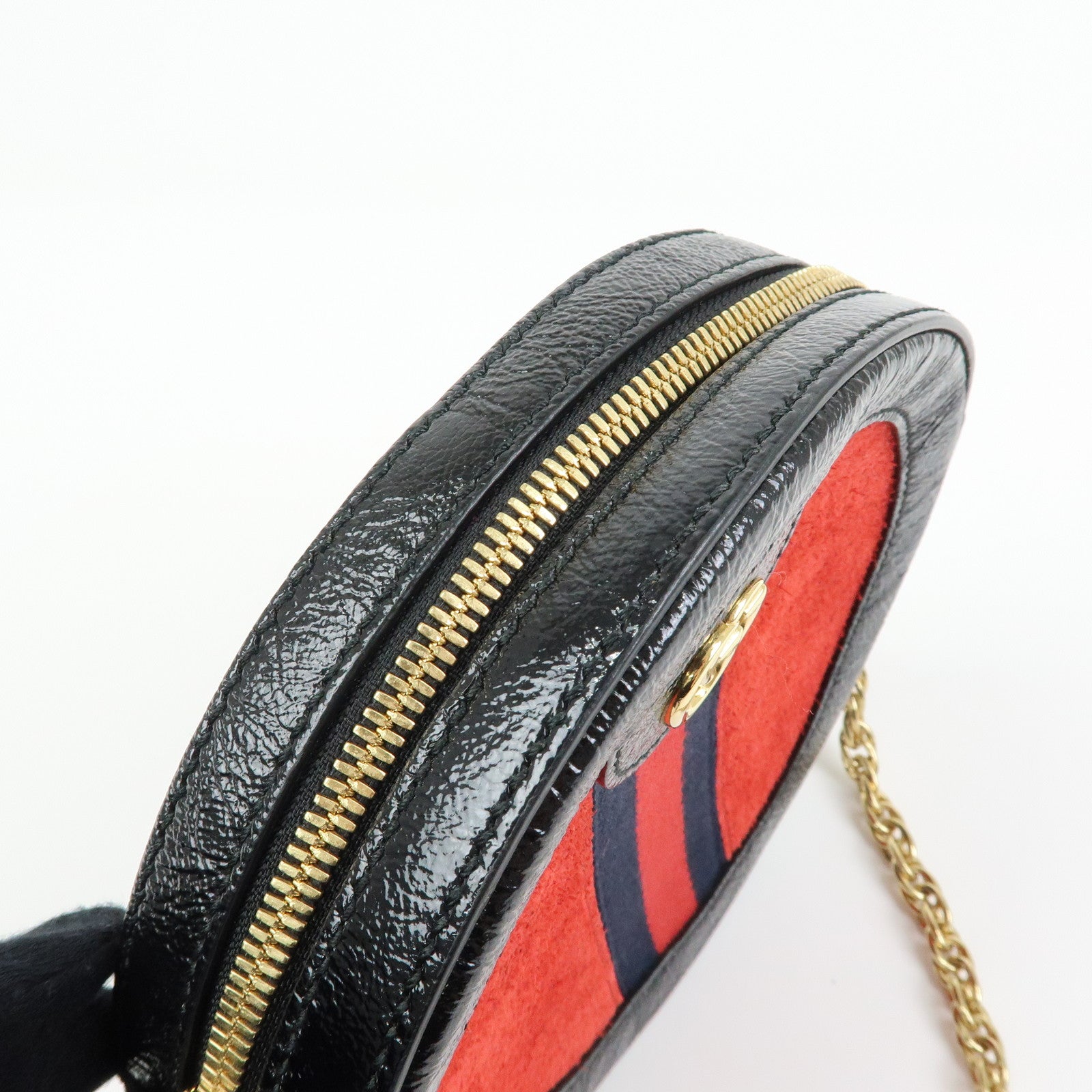 GUCCI Ophidia Sherry Double G Round Mini Chain Shoulder Bag 550618