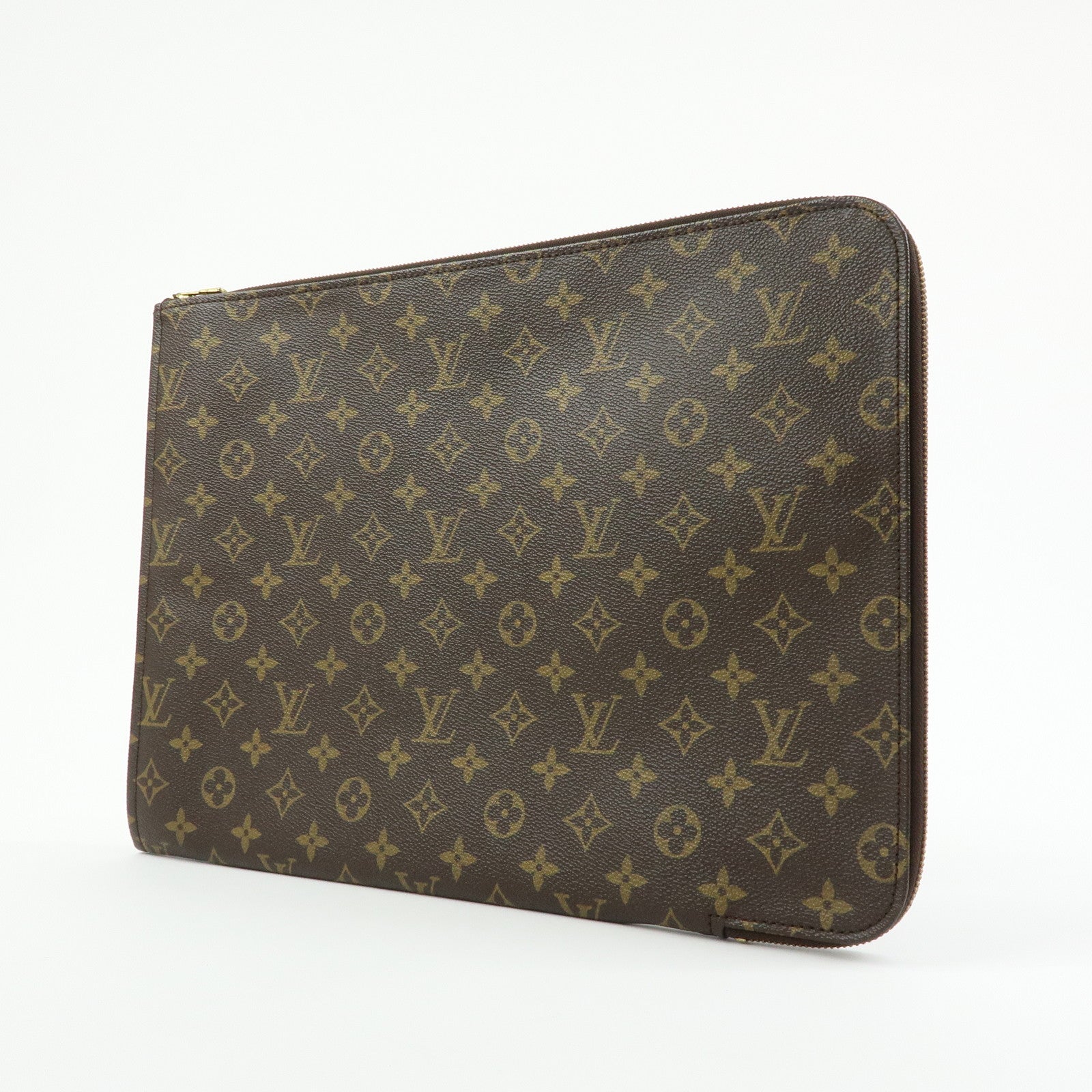 Louis Vuitton Monogram Posh Documents Clutch Bag Brown M53456