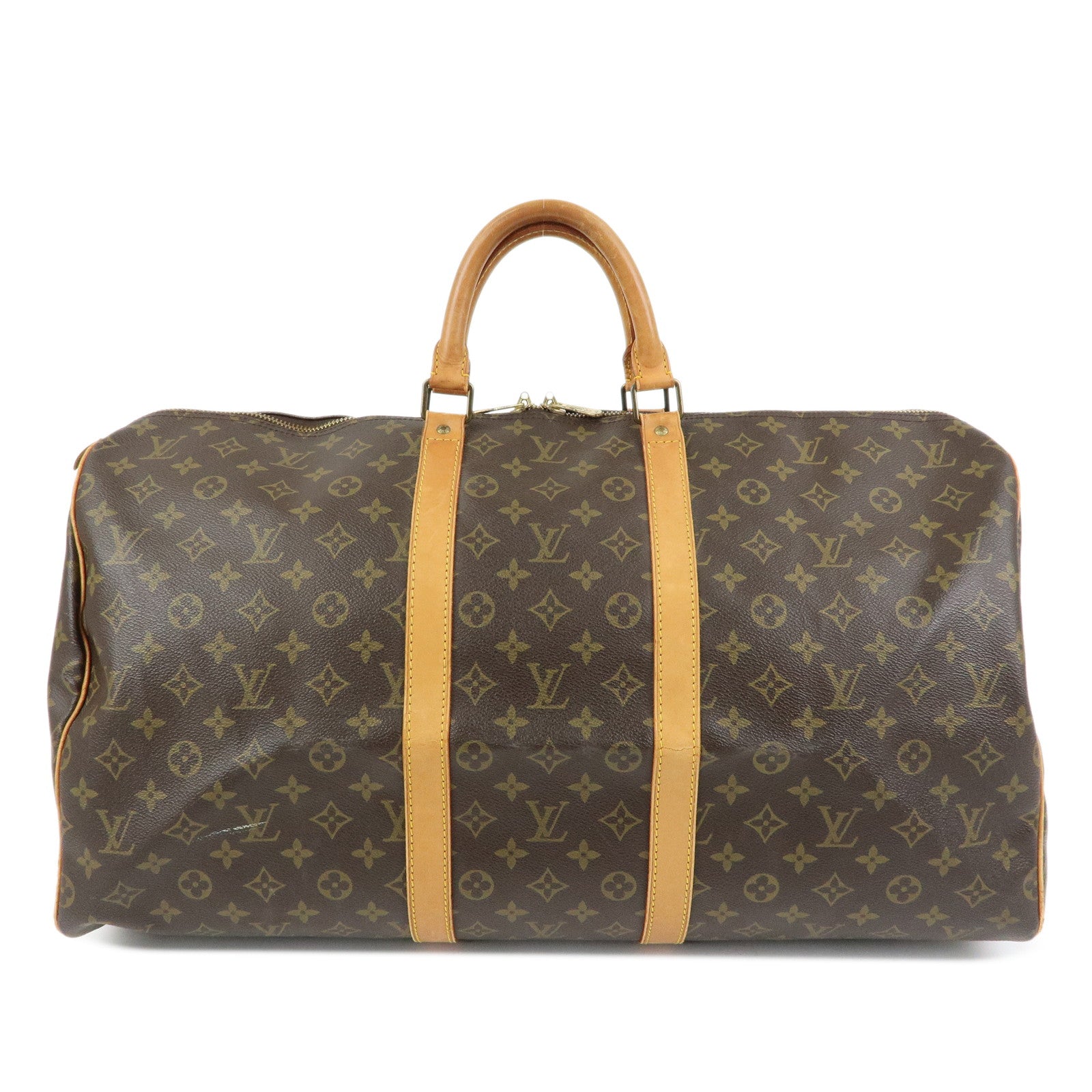 Louis Vuitton Monogram Keep All 55 Boston Bag Brown M41424