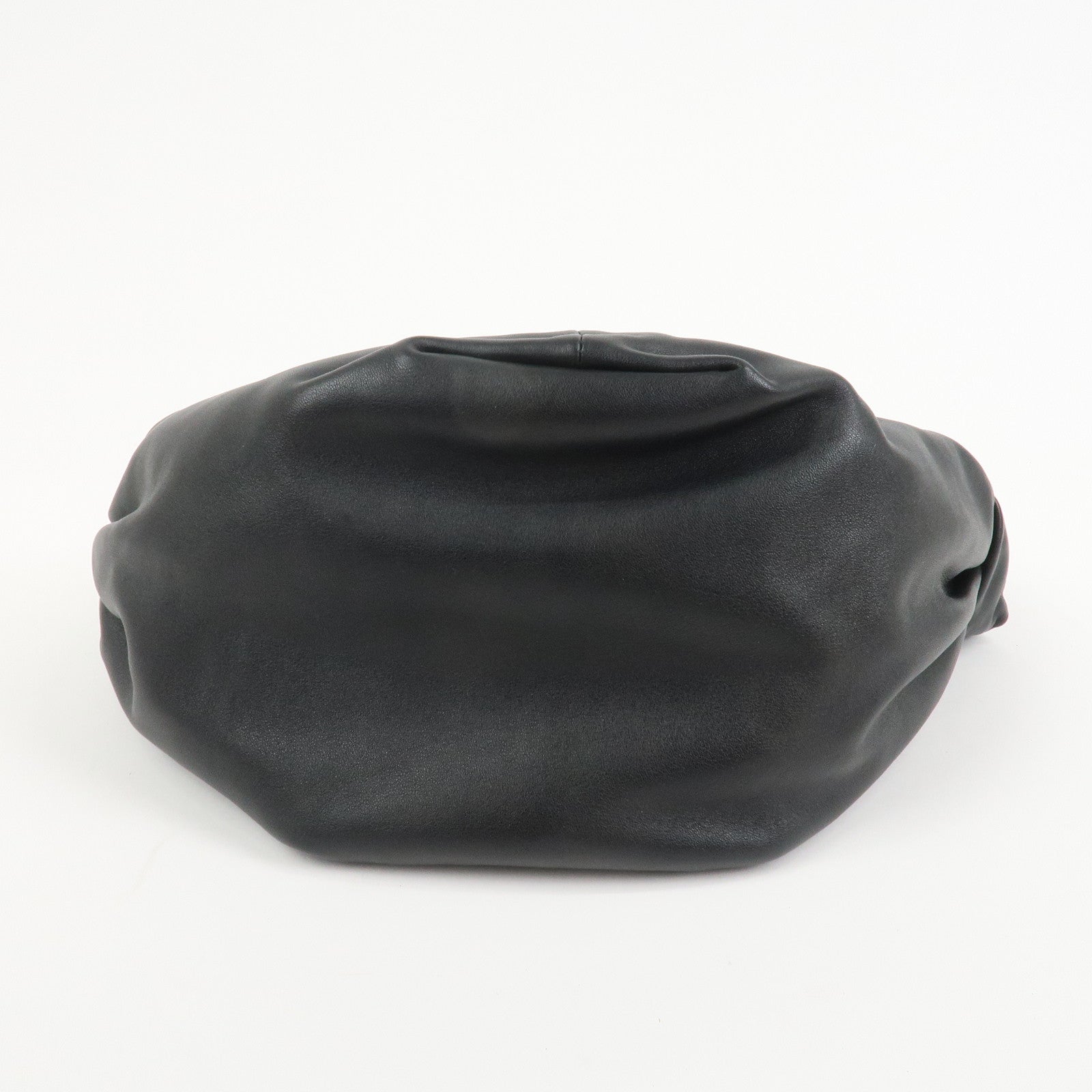 BOTTEGA VENETA Double Knots Leather Hand Bag Black