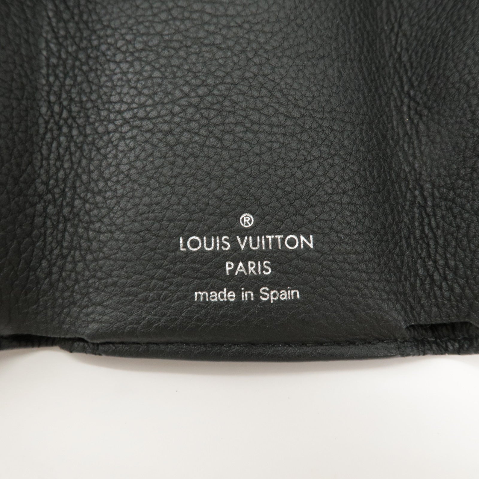 Louis Vuitton Leather Portefeuille Lock Mini Compact Wallet M63921 Used