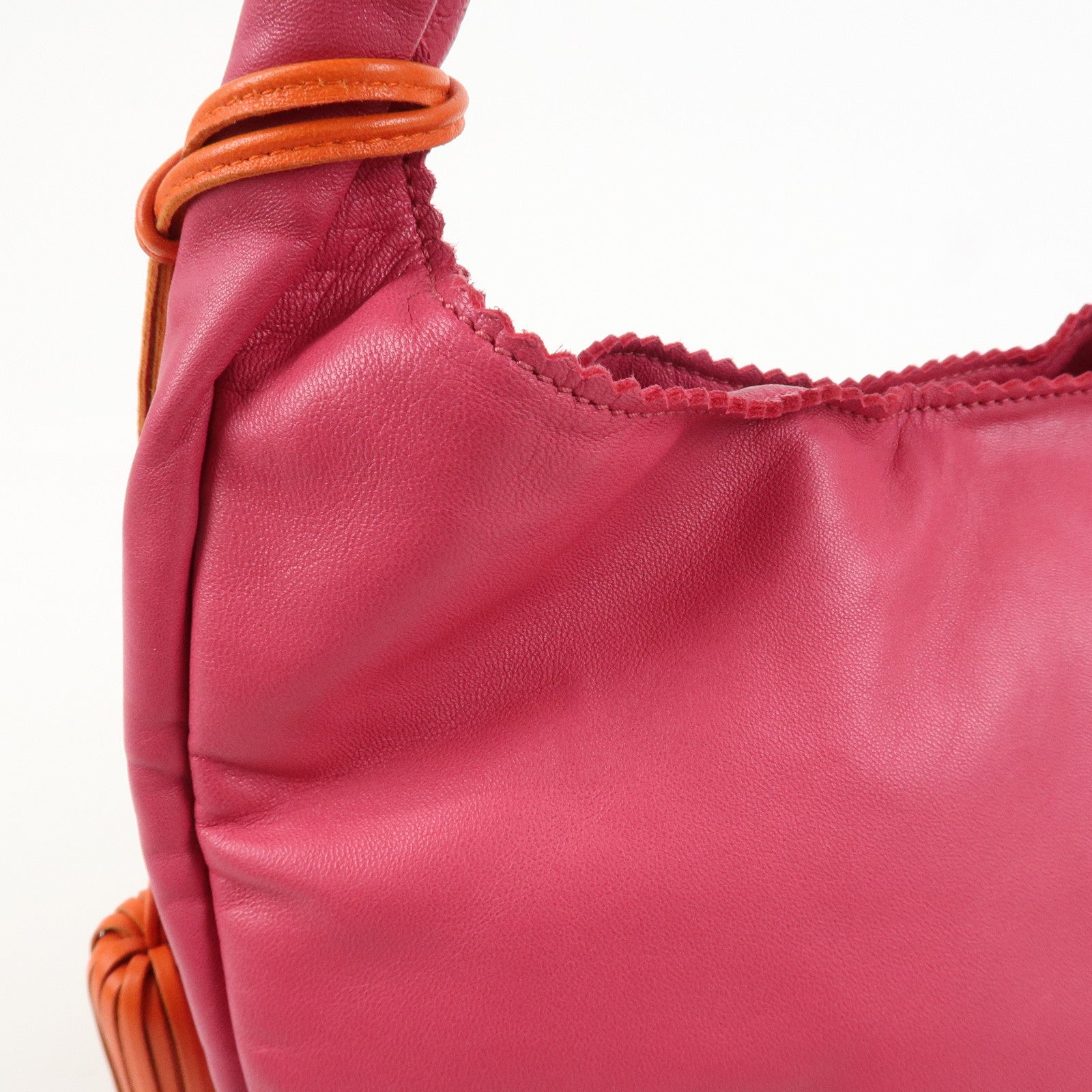 LOEWE Anagram Nappa Leather Viento 30 One Shoulder Bag Pink