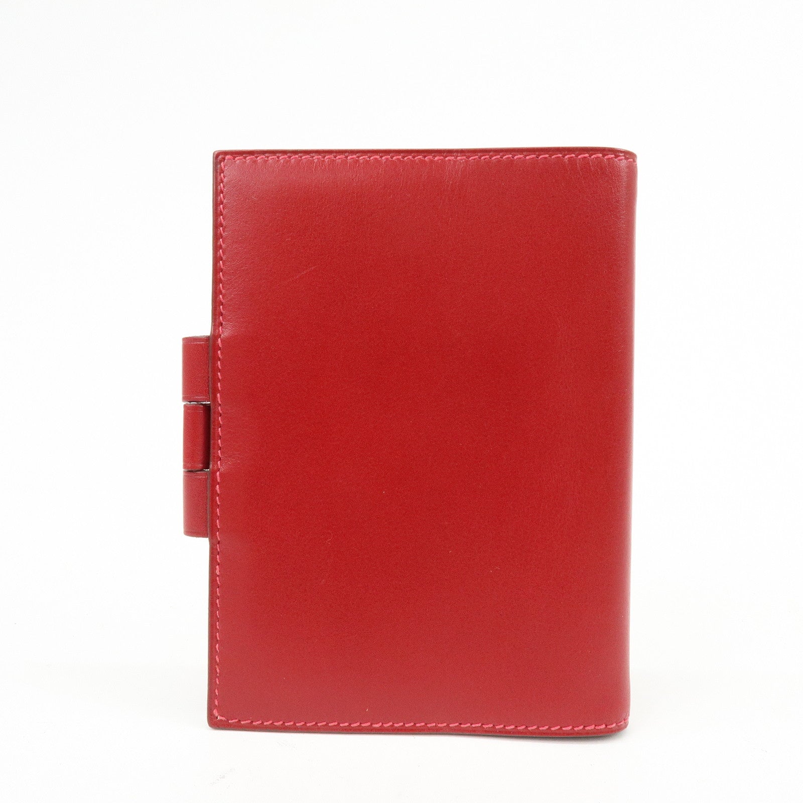 HERMES Chevre Leather Agenda Cover Planner Cover □I Stamped Red