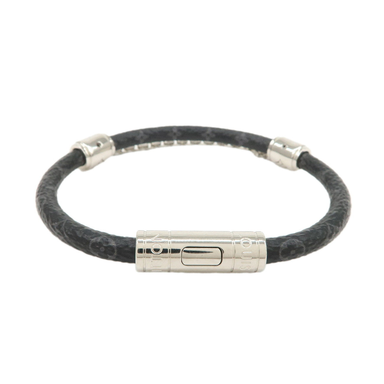 Louis Vuitton Monogram Eclipse Canvas Bracelet Chain It Gris M8573D