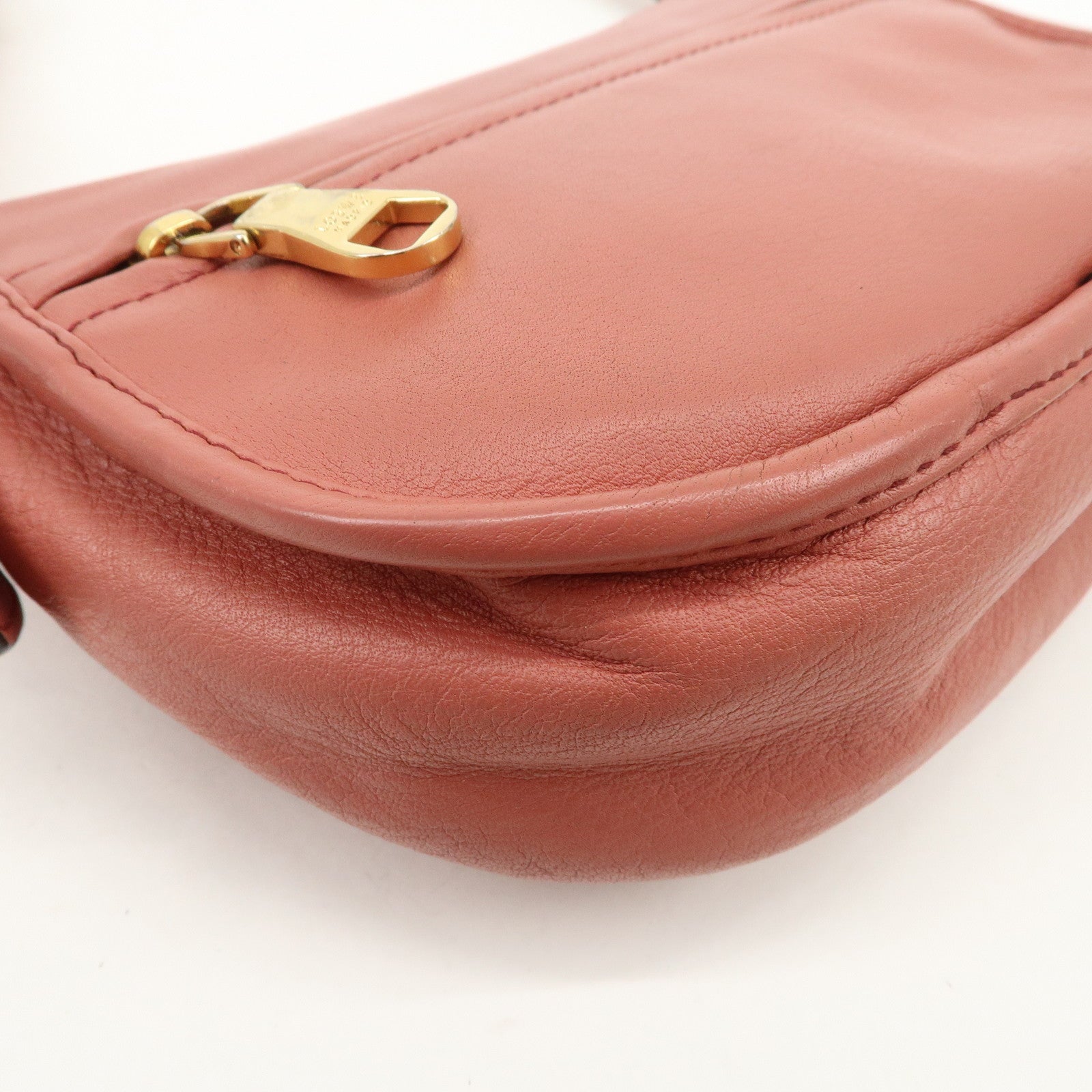 LOEWE Heritage Leather Shoulder Bag Crossbody Bag Pink