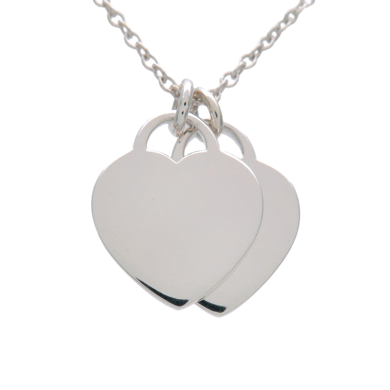 Tiffany & Co Return to Tiffany Mini Double Heart Tag Necklace SV925