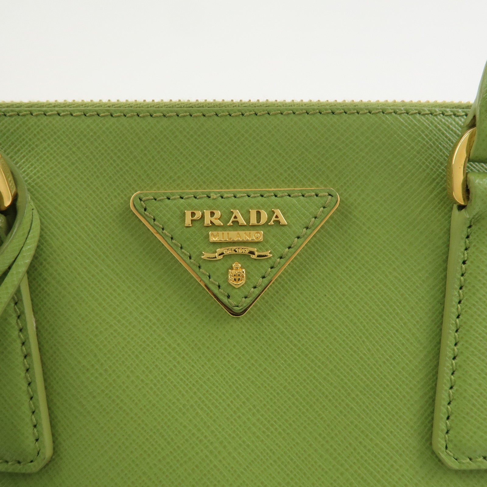 PRADA Galleria 2WAY Bag Hand Bag Shoulder Bag Light Green BN2316