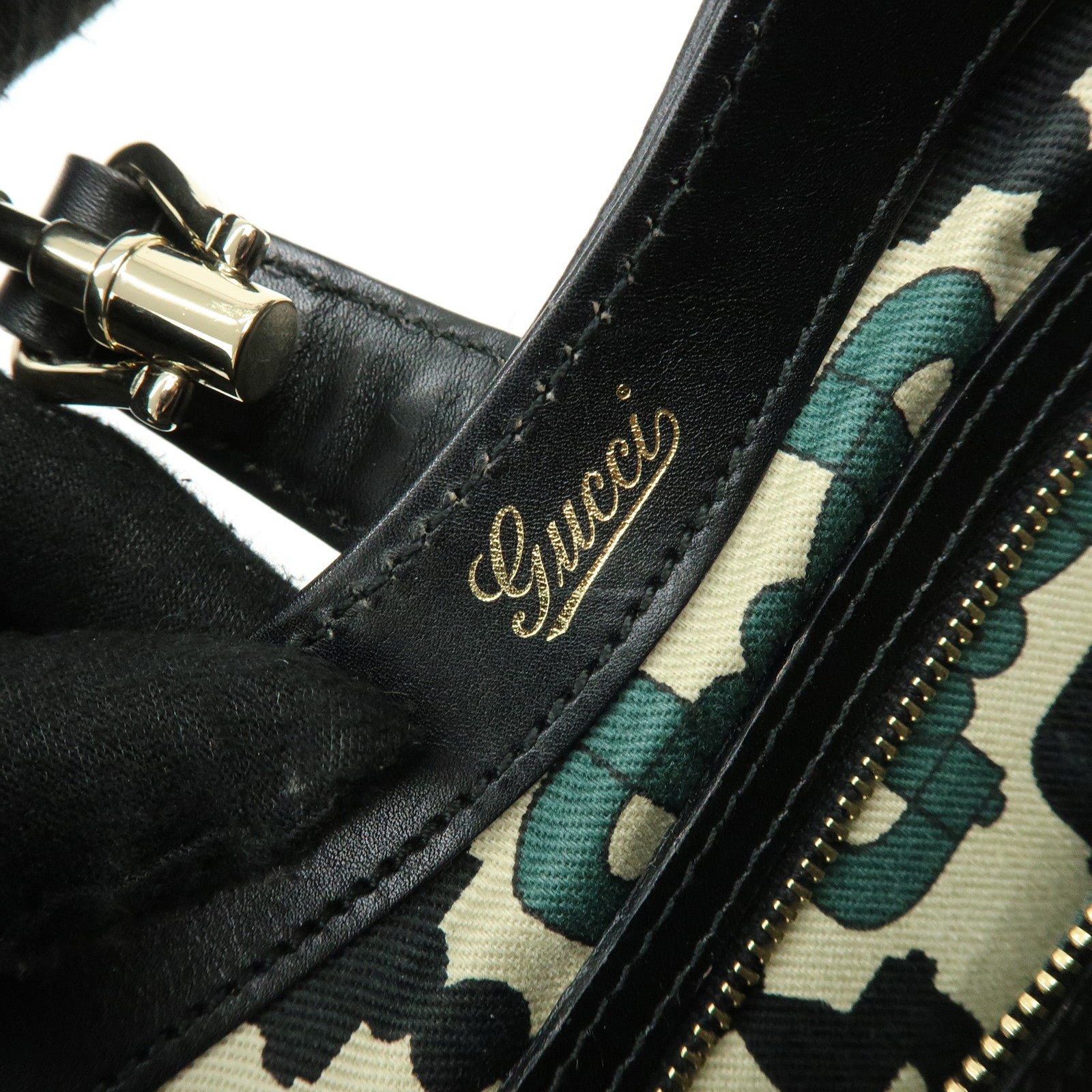 GUCCI Jackie Guccissima Leather Hand Bag Shoulder Bag Black 14819
