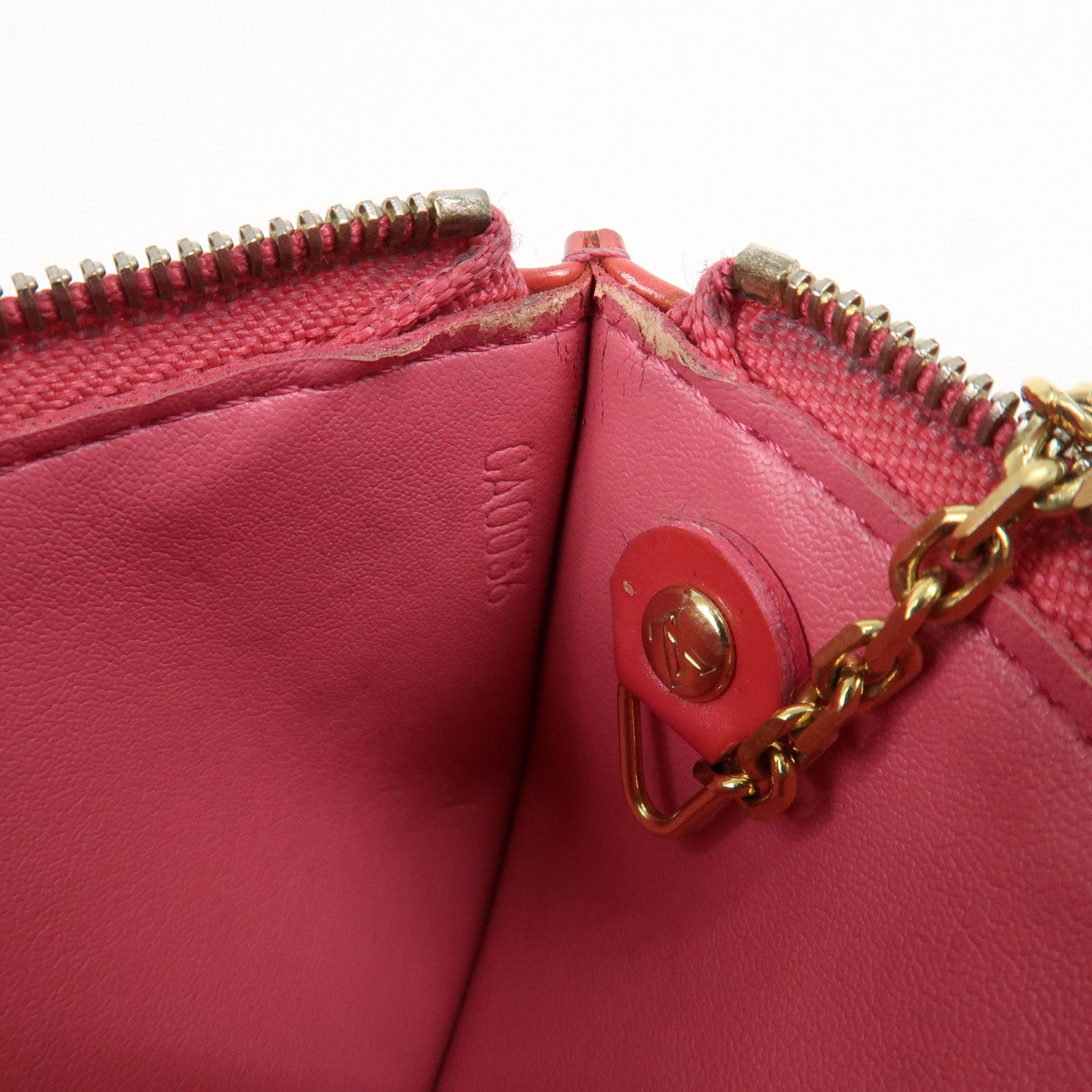 Louis Vuitton Monogram Vernis Pochette Cles Coin Case Pink M9144F
