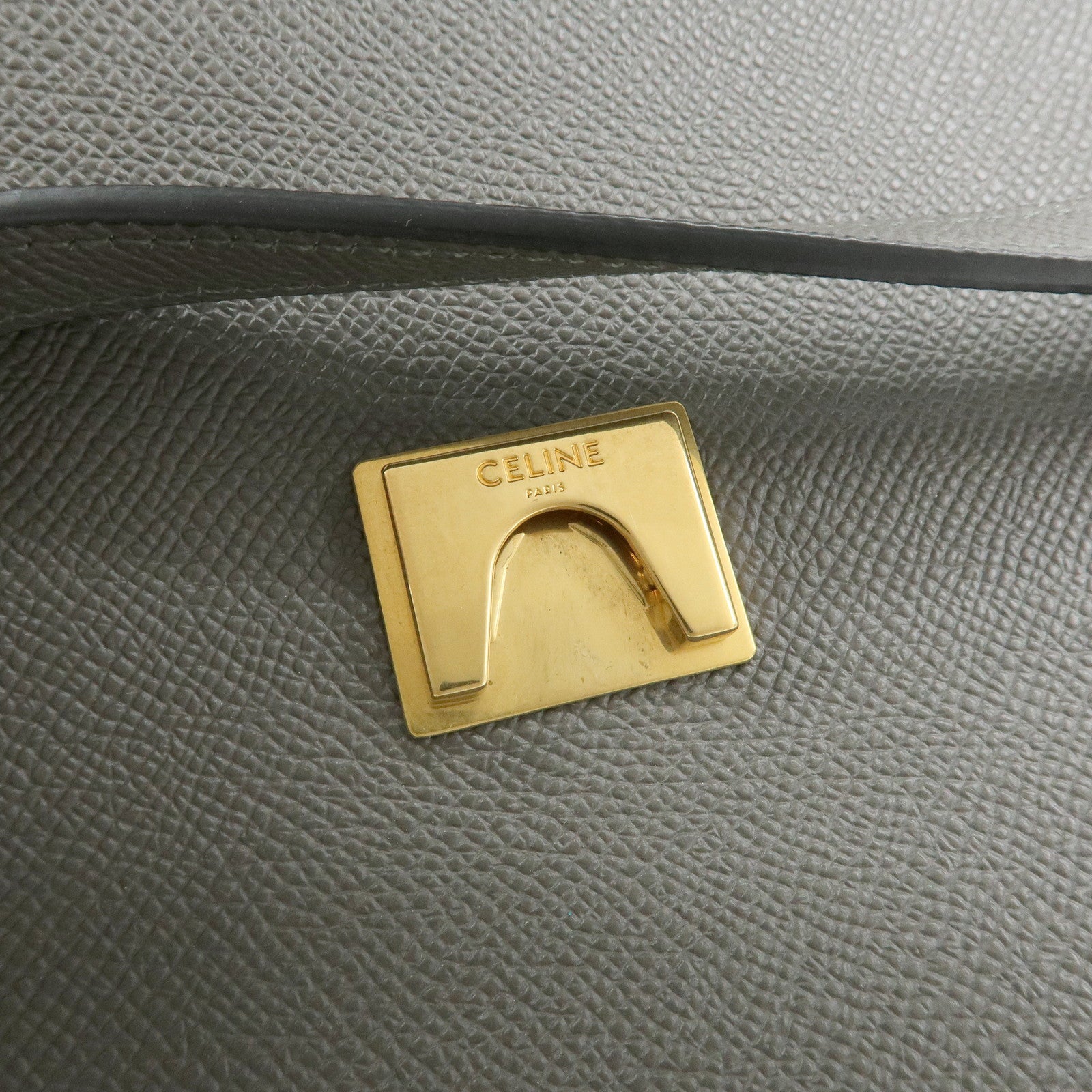 CELINE Micro Belt Bag Calf Leather 2WAY Bag Hand Bag Gray