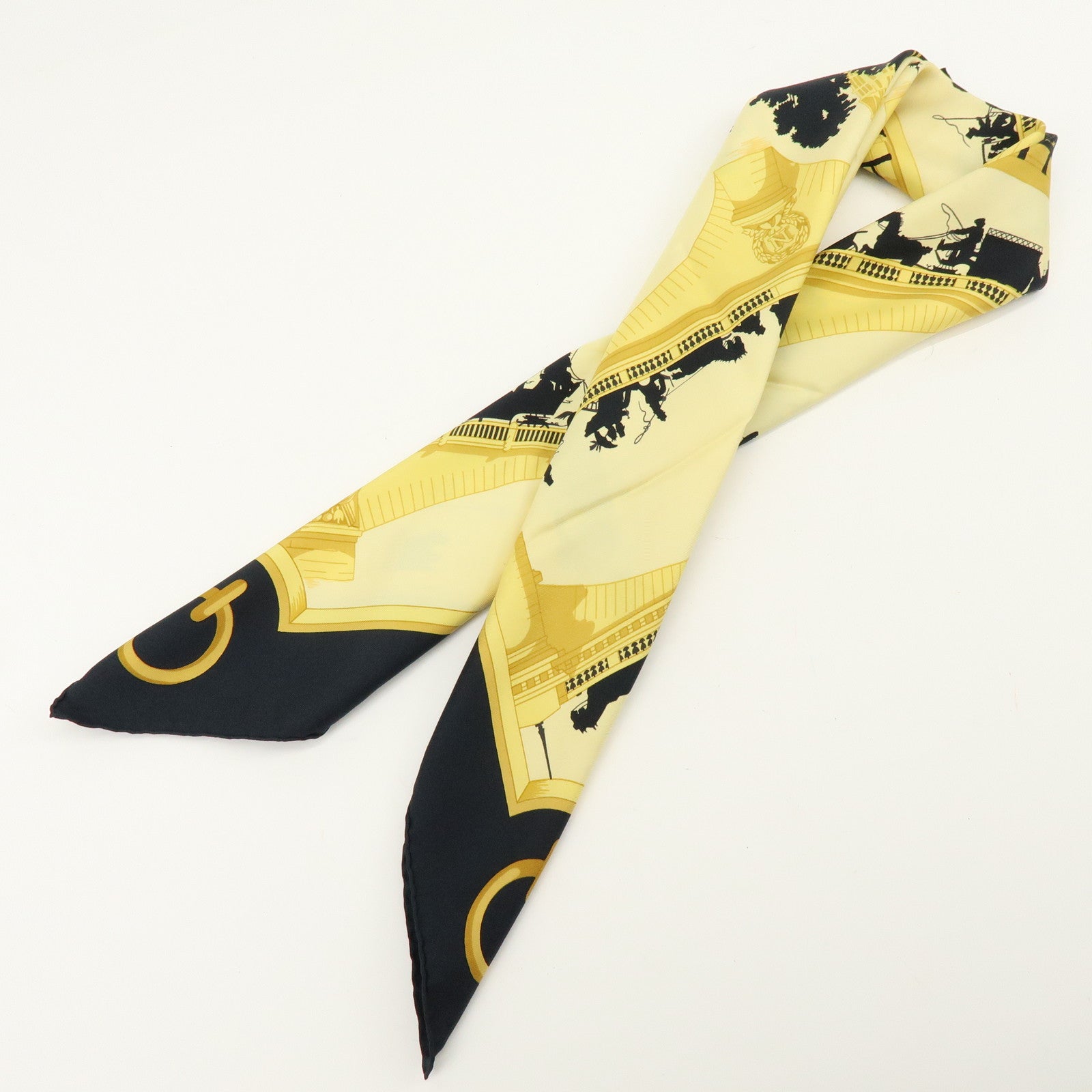 HERMES Carre 90 100% Silk LES PONTS DE PARIS Scarf Moss Green