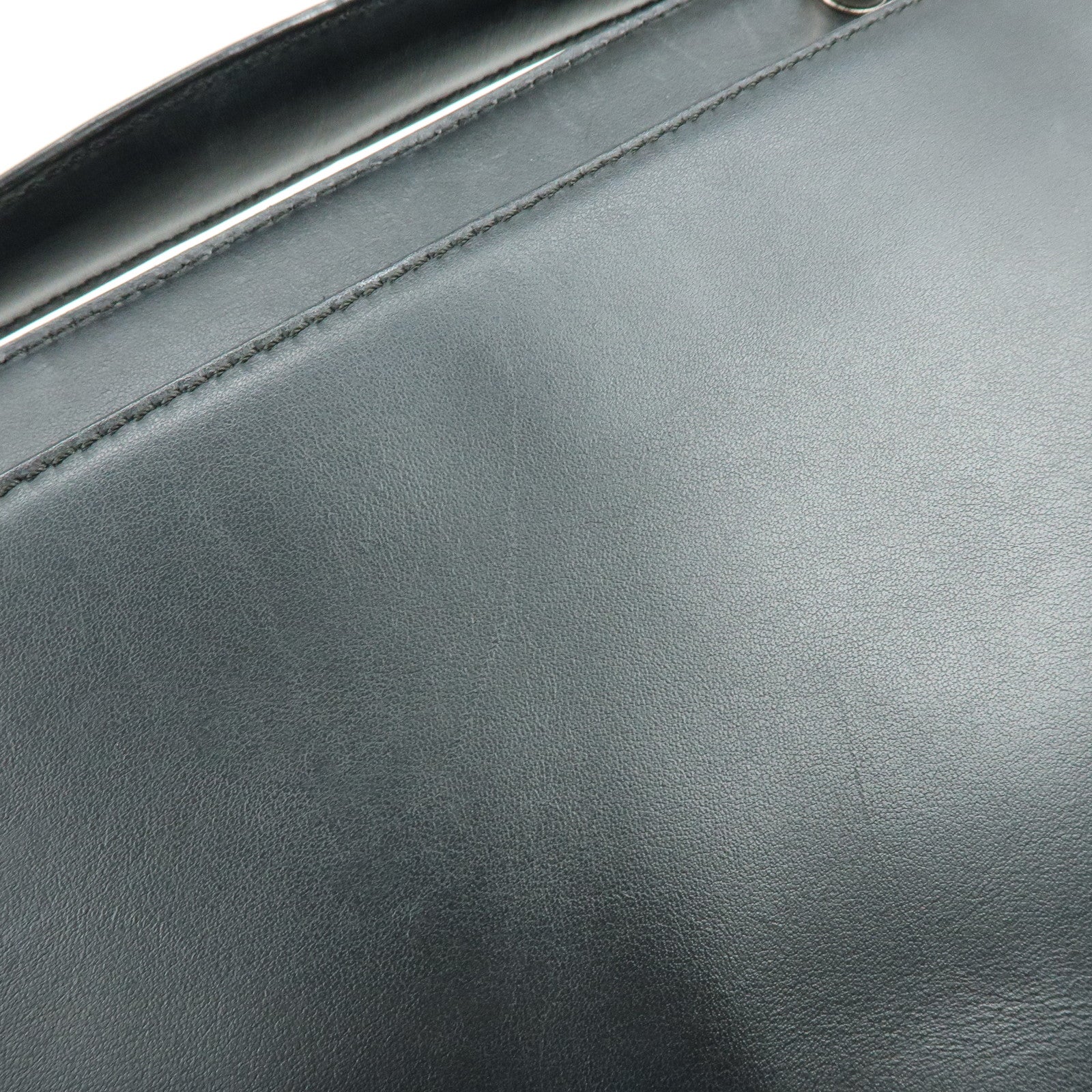 FENDI Dotcom Leather 2WAY Bag Hand Bag Shoulder Bag Black 8BN293