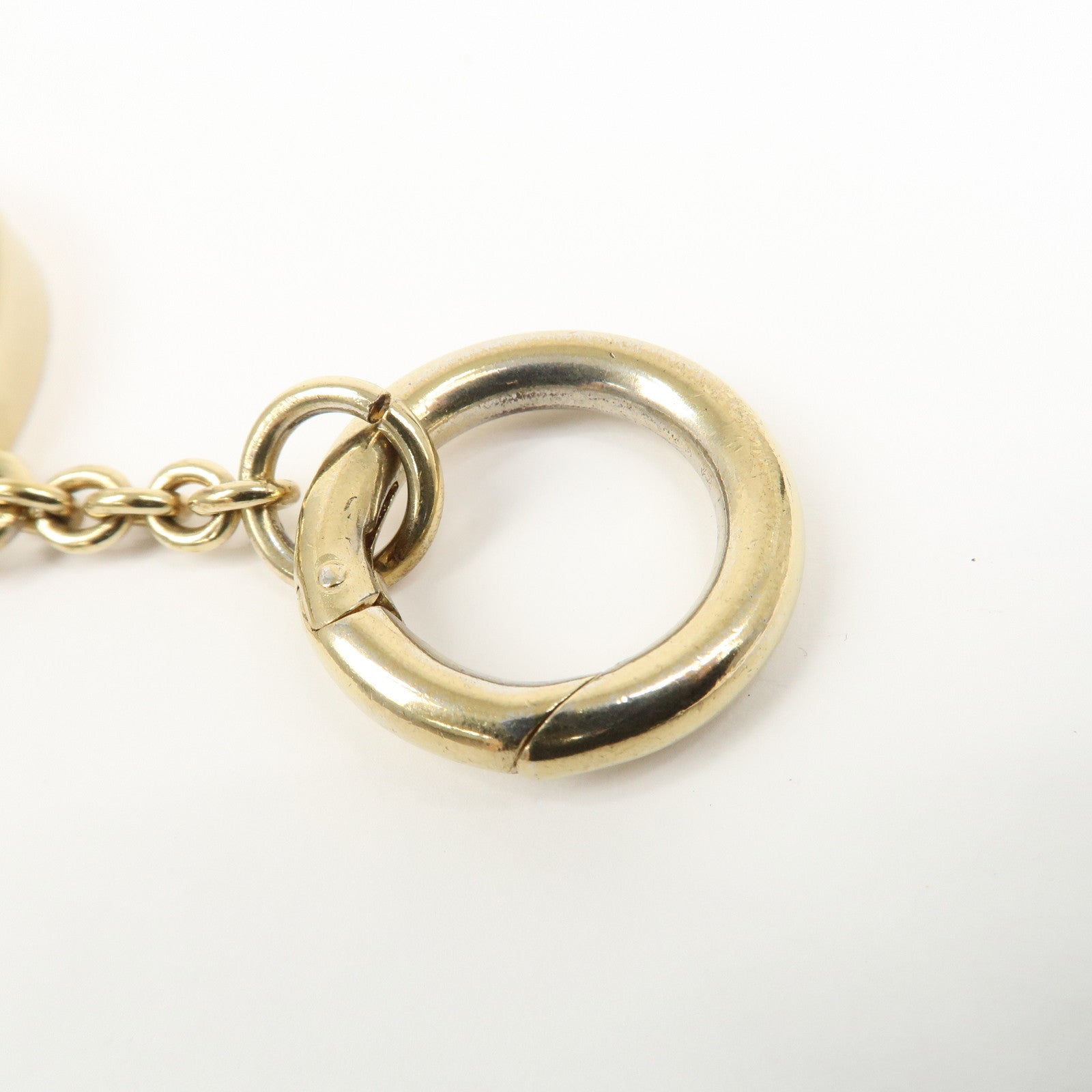 Chloe Metal Bag Charm Key Charm Key Chain Gold Brown