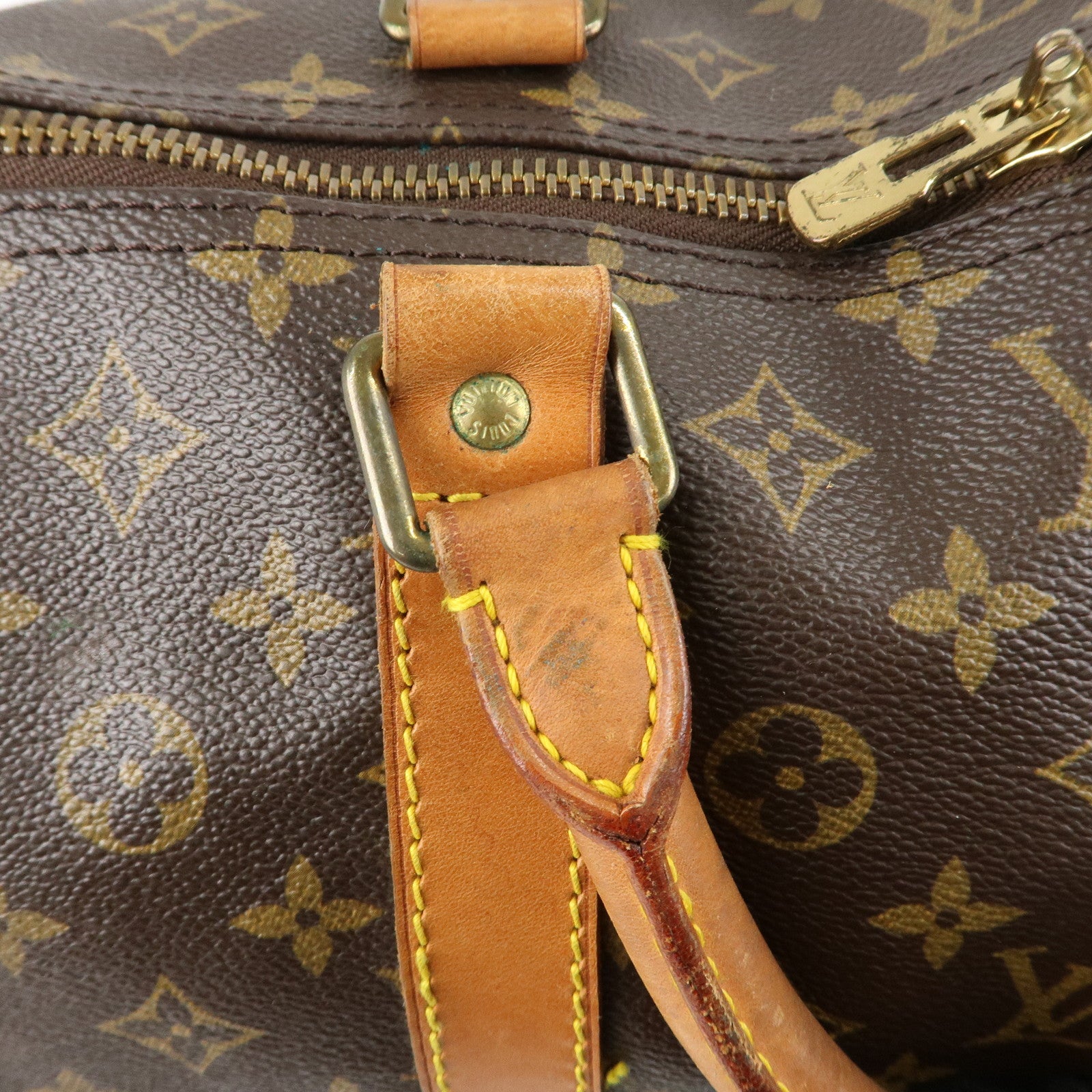 Louis Vuitton Monogram Keep All 60 Boston Bag Brown M41422 Used
