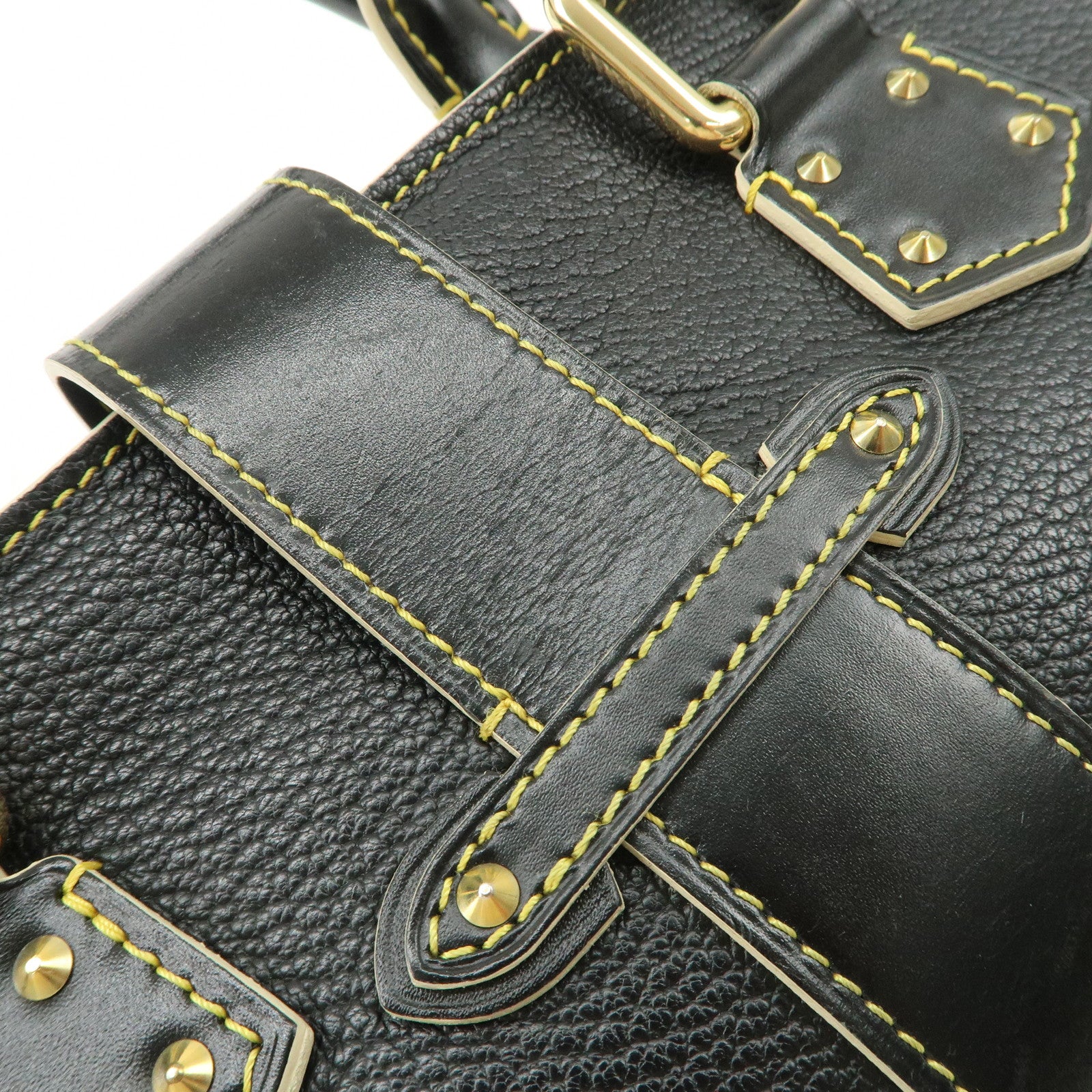 Louis Vuitton Suhari Leather Epanui PM Hand Bag Noir M91851 Used