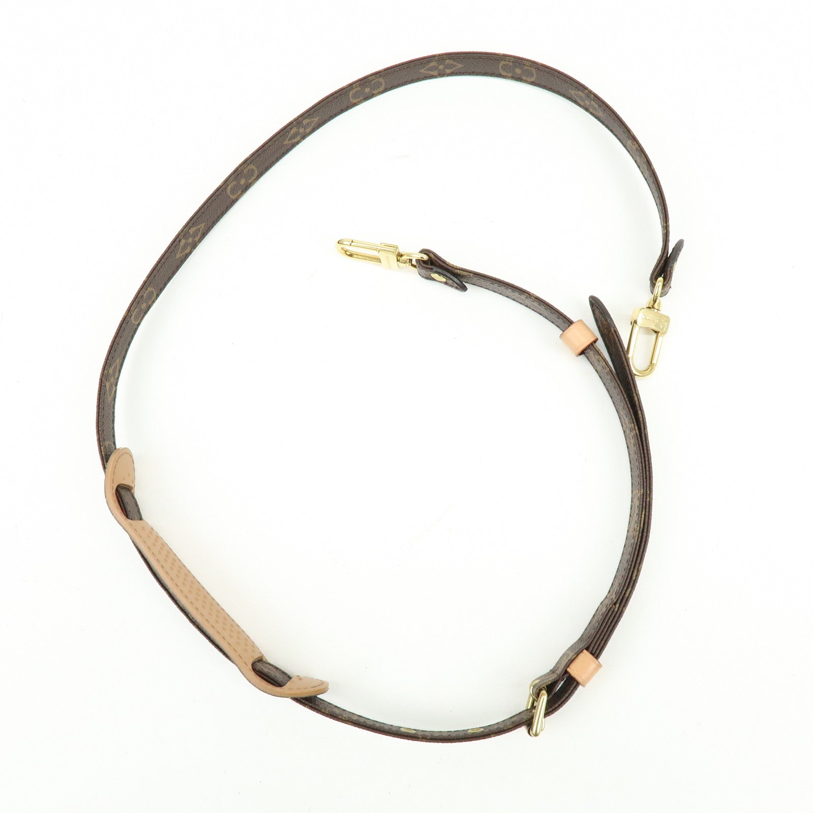 Louis Vuitton Monogram Adjustable Shoulder Strap Brown 120cm J52315