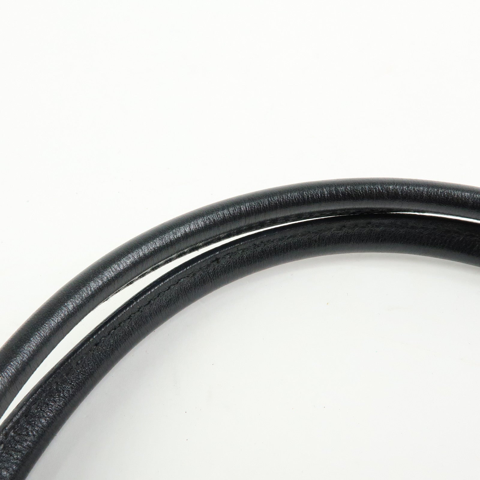 GUCCI Logo Plate Leather Hand Shoulder Bag Black 001・4279・204990