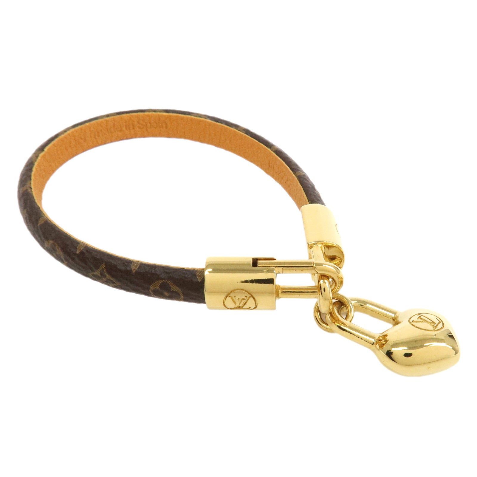 Louis Vuitton Monogram Bracelet Crazy In Lock Size 17 Brown M6451