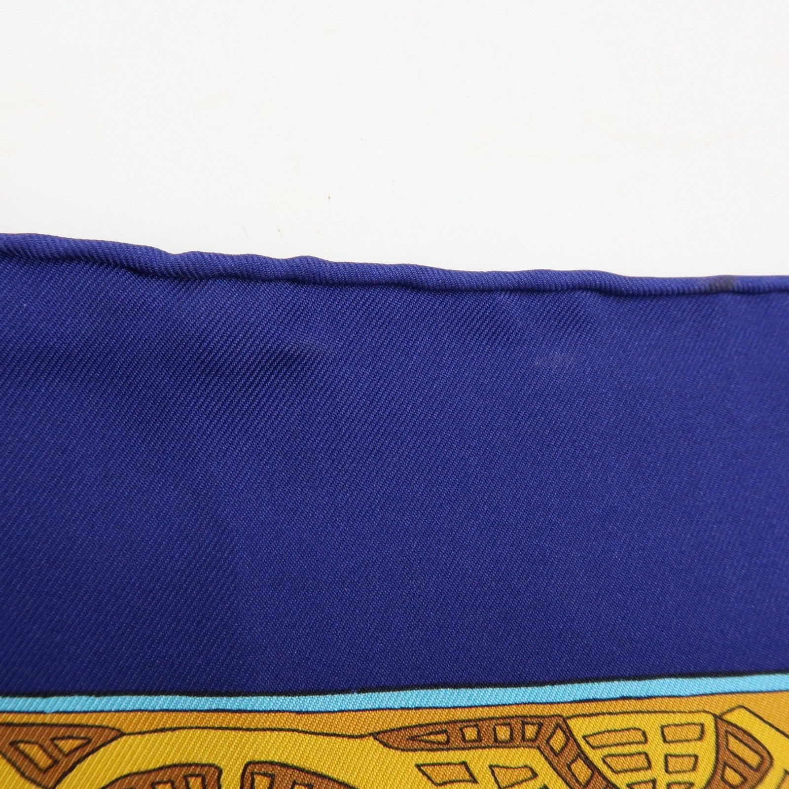 HERMES Carre 90 Silk 100% Scarf ART des STEPPES Horse Print Navy