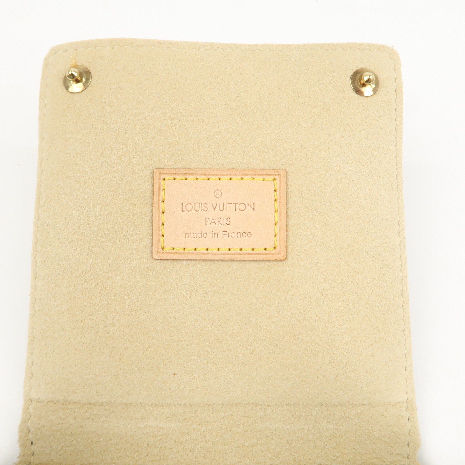 Louis Vuitton Monogram Canvas Jewelry Case for Earrings Brown