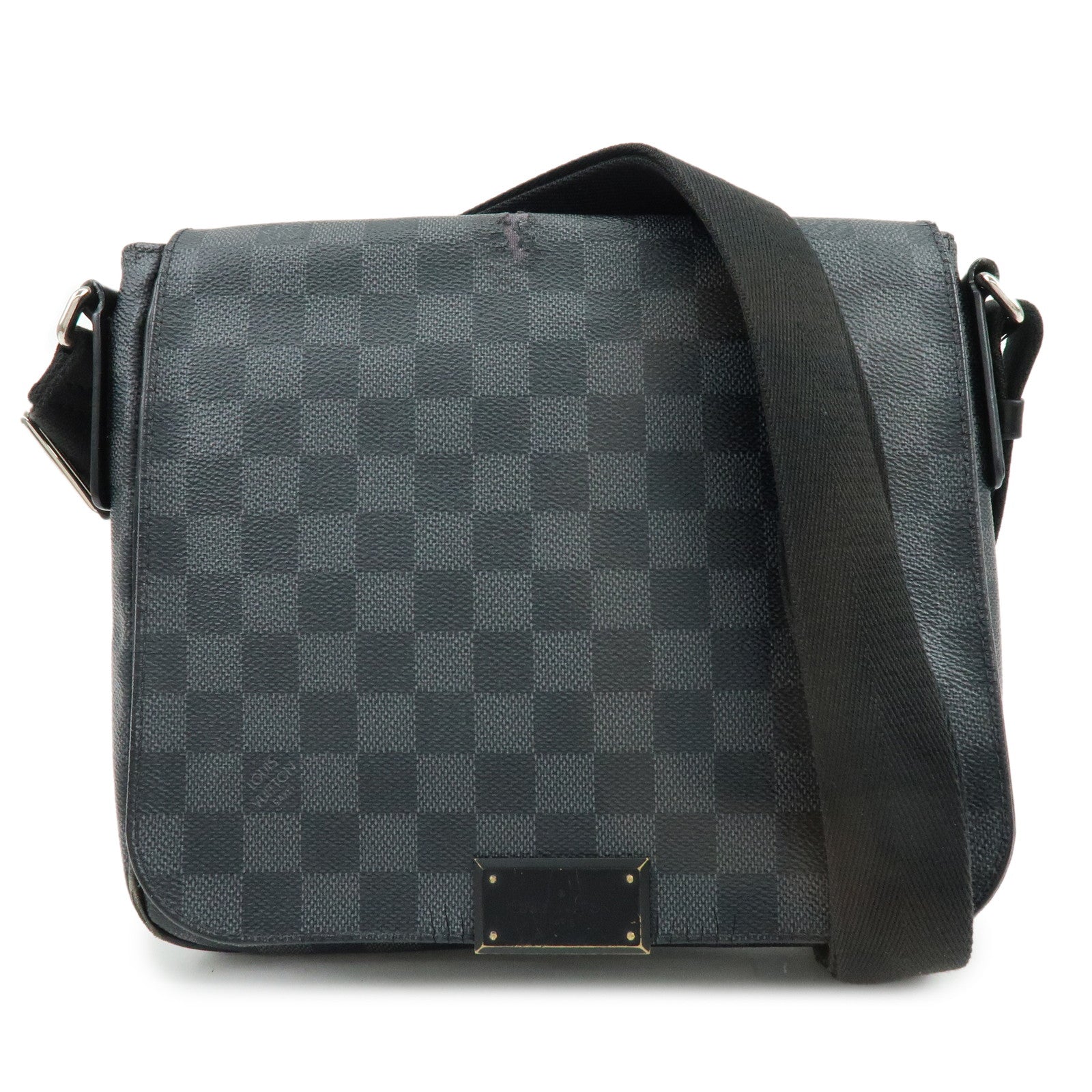 Louis Vuitton Damier Graphite District PM Shoulder Bag Noir N41260