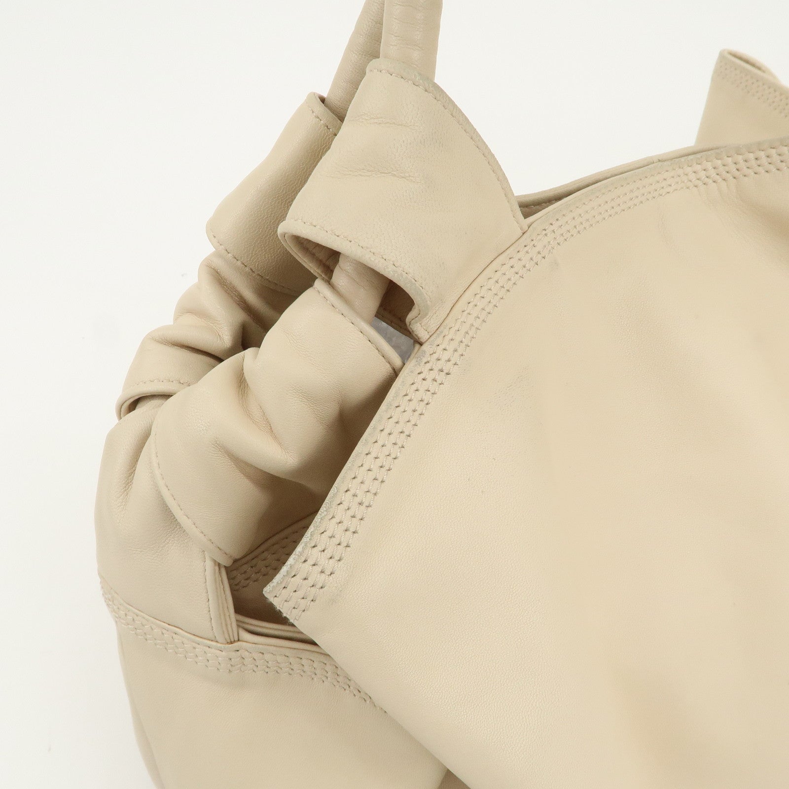 LOEWE Anagram Logo Nappa Leather Hand Bag Shoulder Bag Ivory