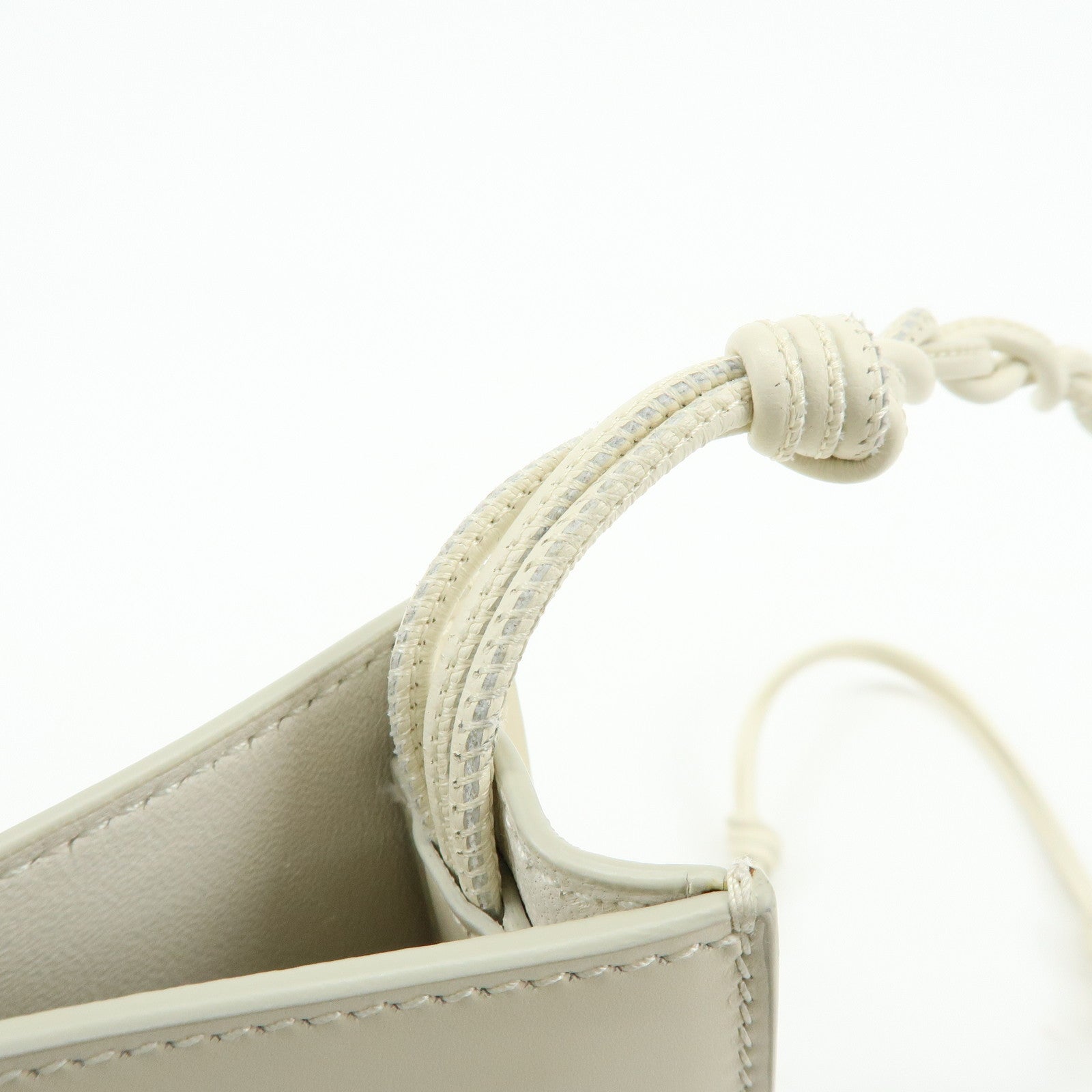JIL SANDER Leather Shoulder Bag Crossbody Bag Ivory