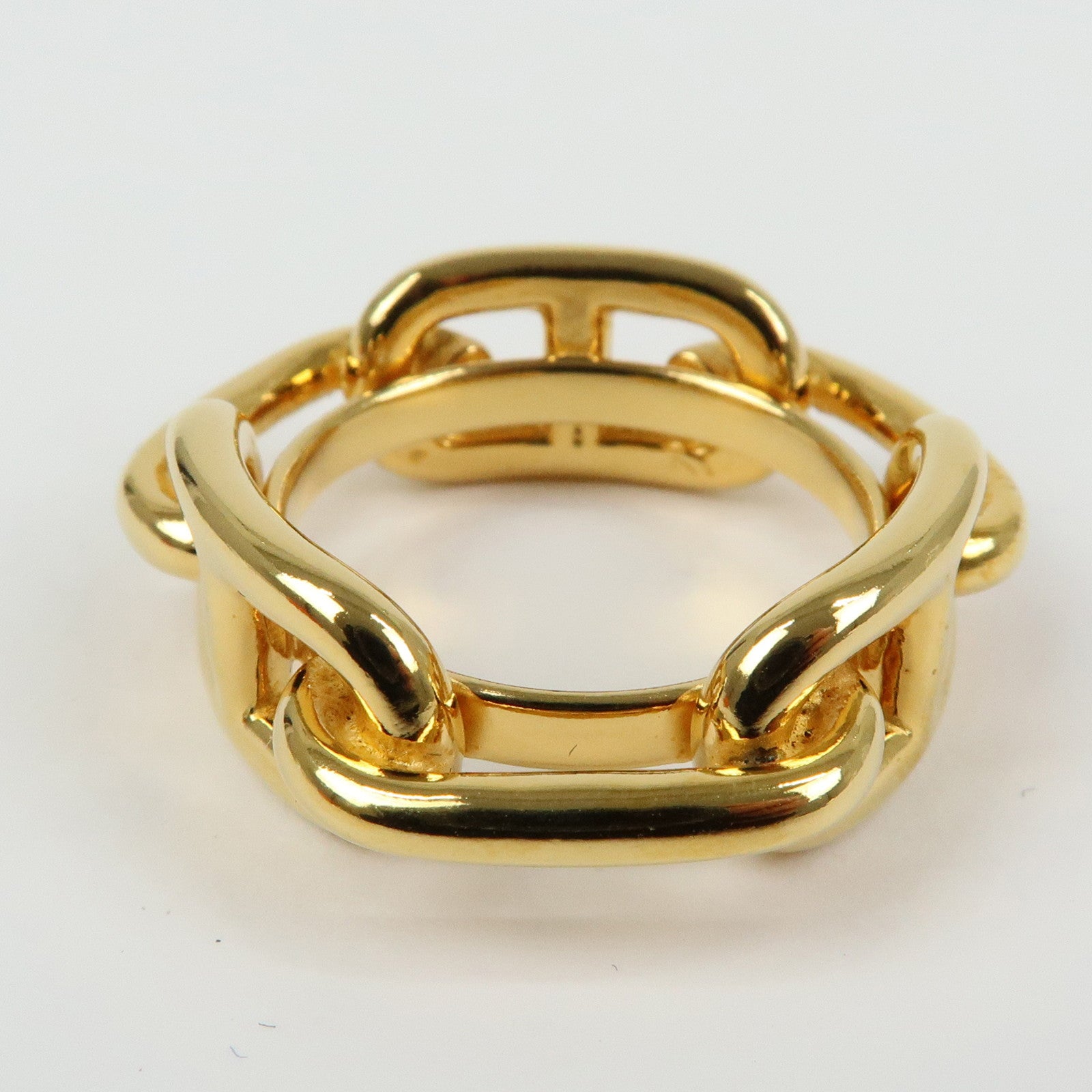 HERMES Sellier Set of 2 Metal Sellier Pin Brooch Legato Scarf Ring