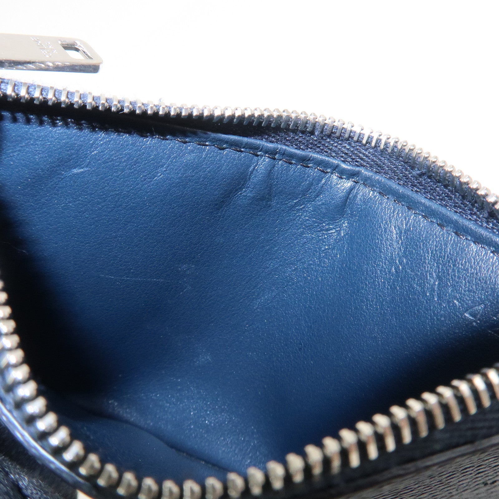 CELINE Logo Leather Card Case Card Holder FragmentツCase Dark Navy