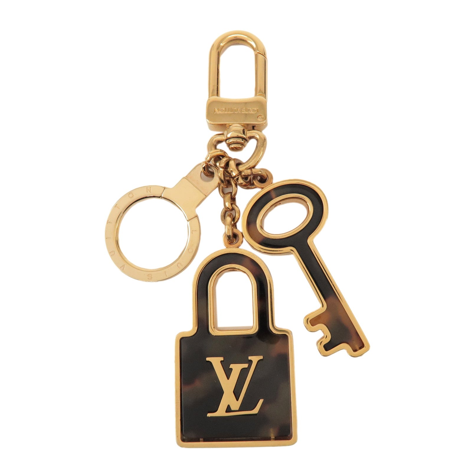 Louis Vuitton Porte Cles Confidence Bag Charm Key Chain Gold M65088