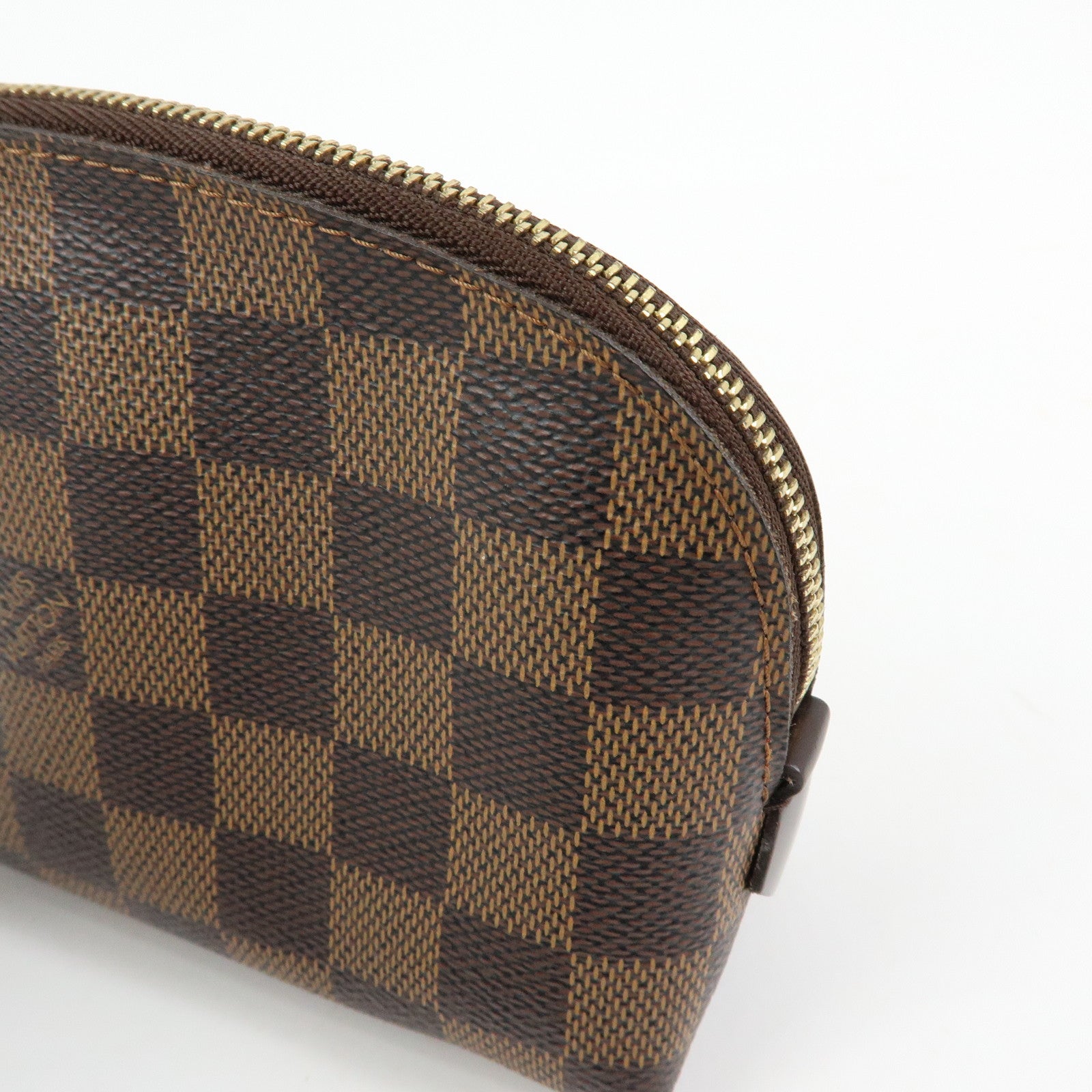 Louis Vuitton Damier Pochette Cosmetic PM Pouch Brown N47516