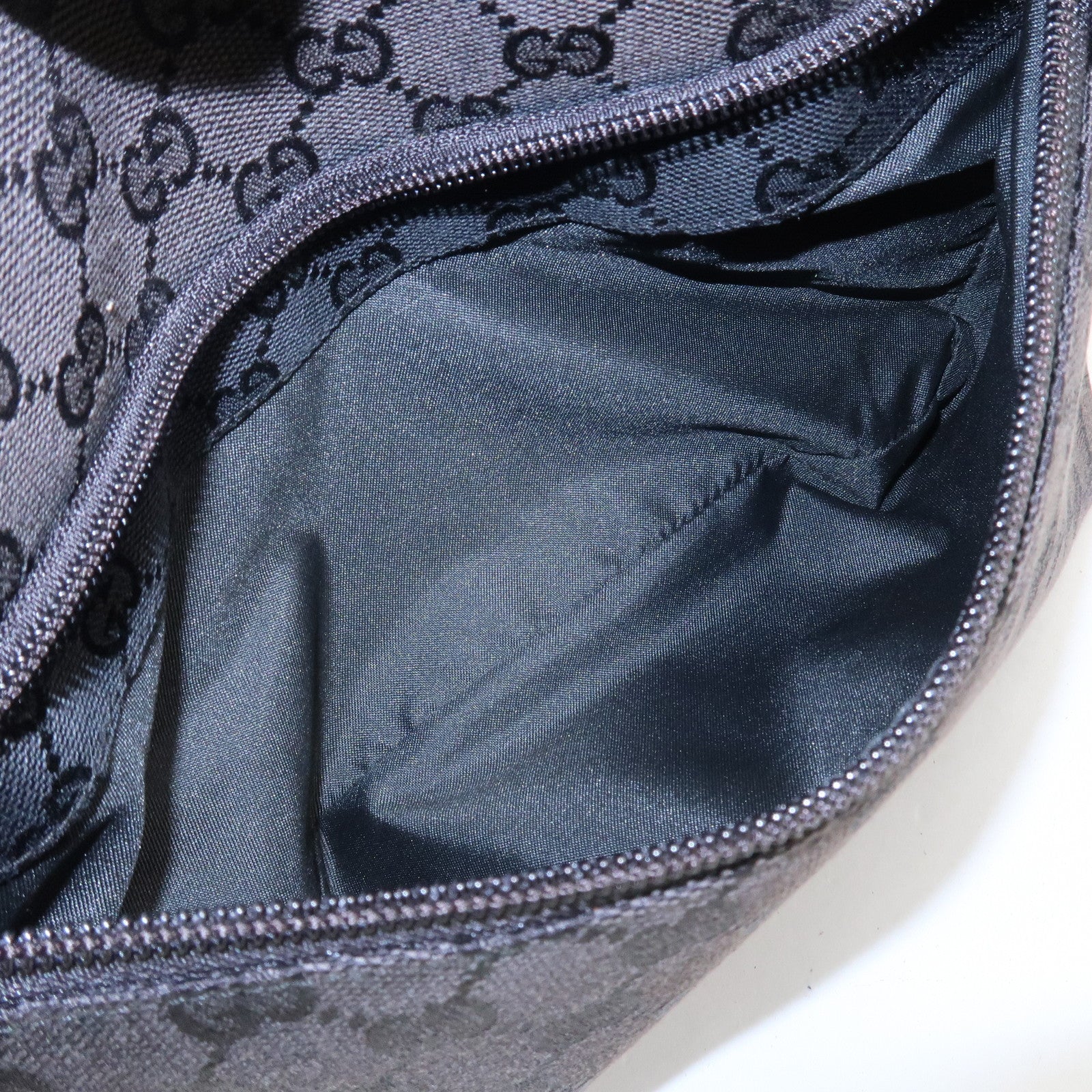 GUCCI GG Canvas Leather Shoulder Bag Hand Bag Brown 001・3386