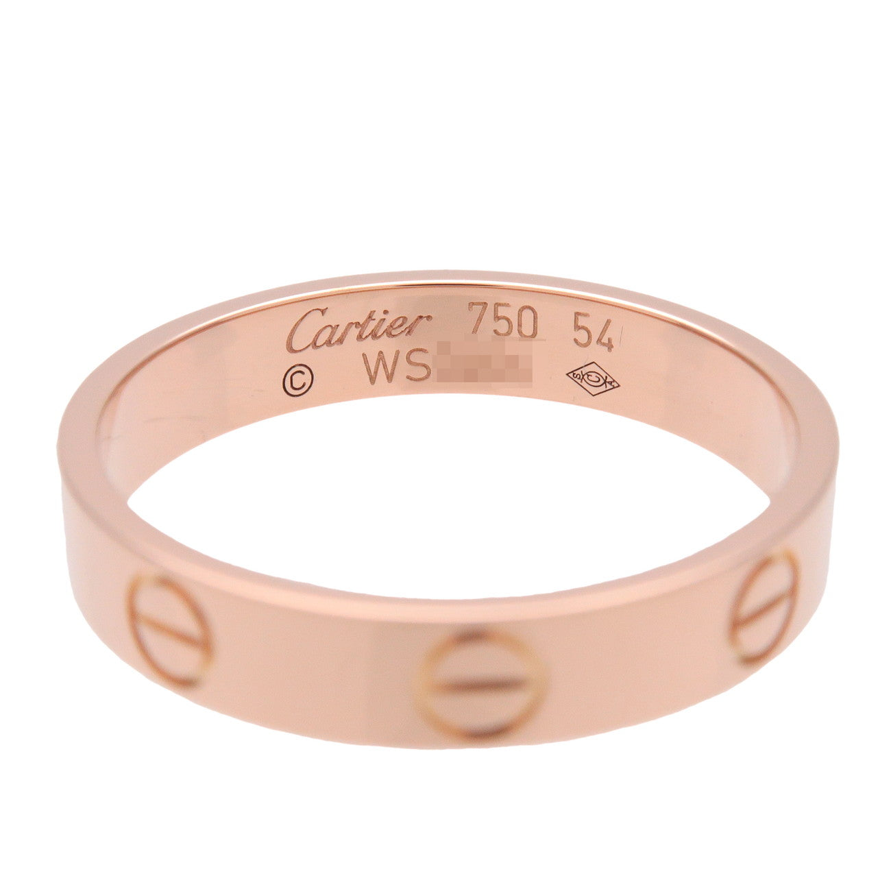 Cartier Mini Love Ring K18 750PG Rose Gold #54 US7 EU54 B4085000