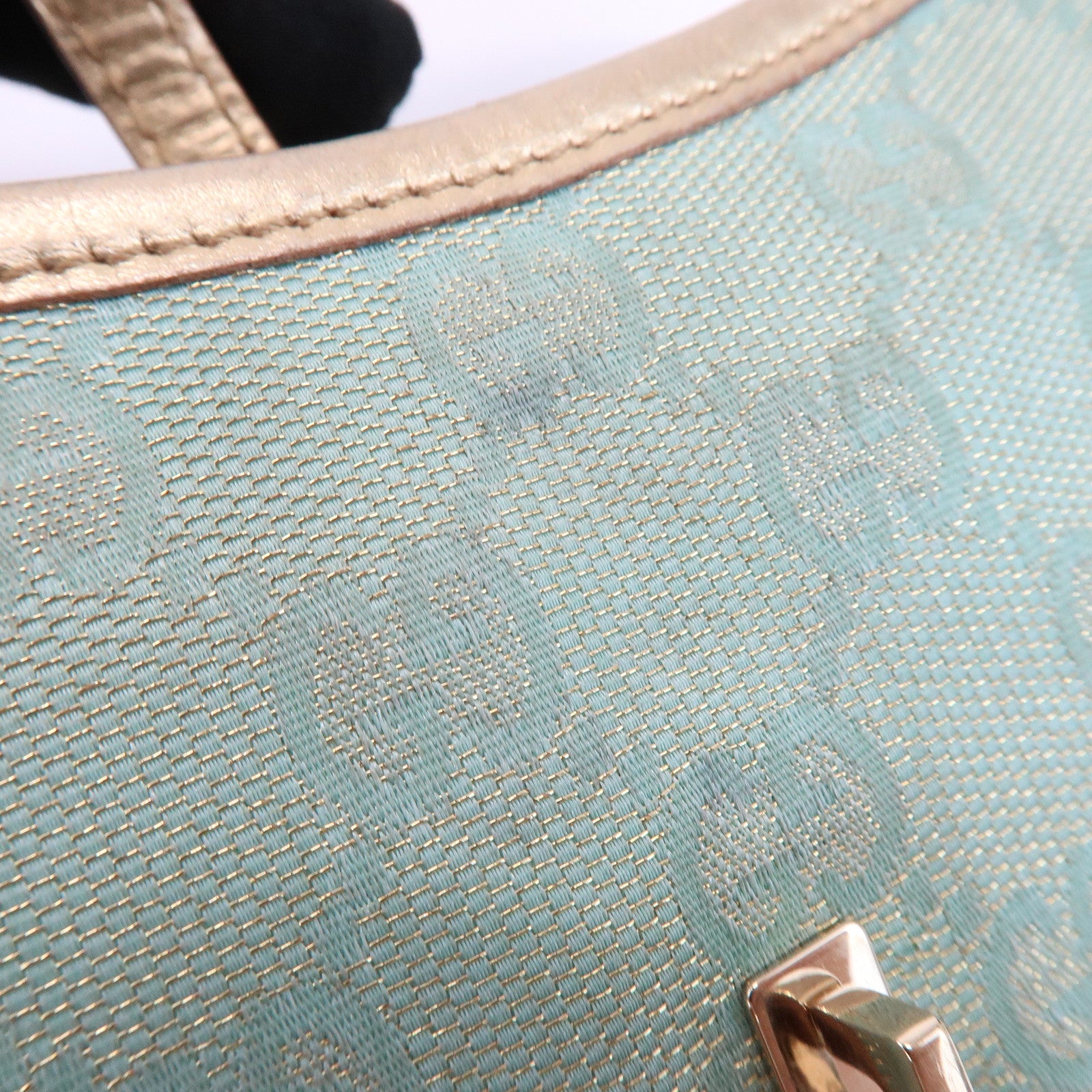 GUCCI Jackie GG Monogram Canvas Leather Mini Pouch 005・0819