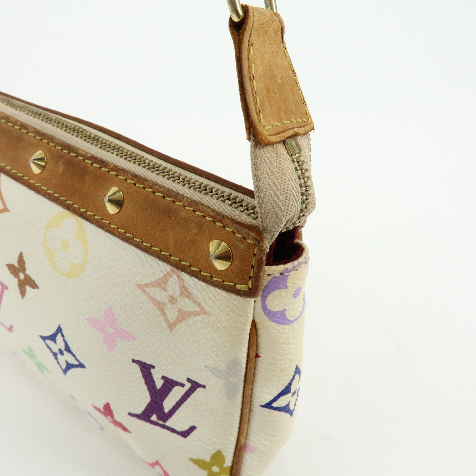 Louis Vuitton Monogram Multicolor Pochette Accessoires Blanc M92649