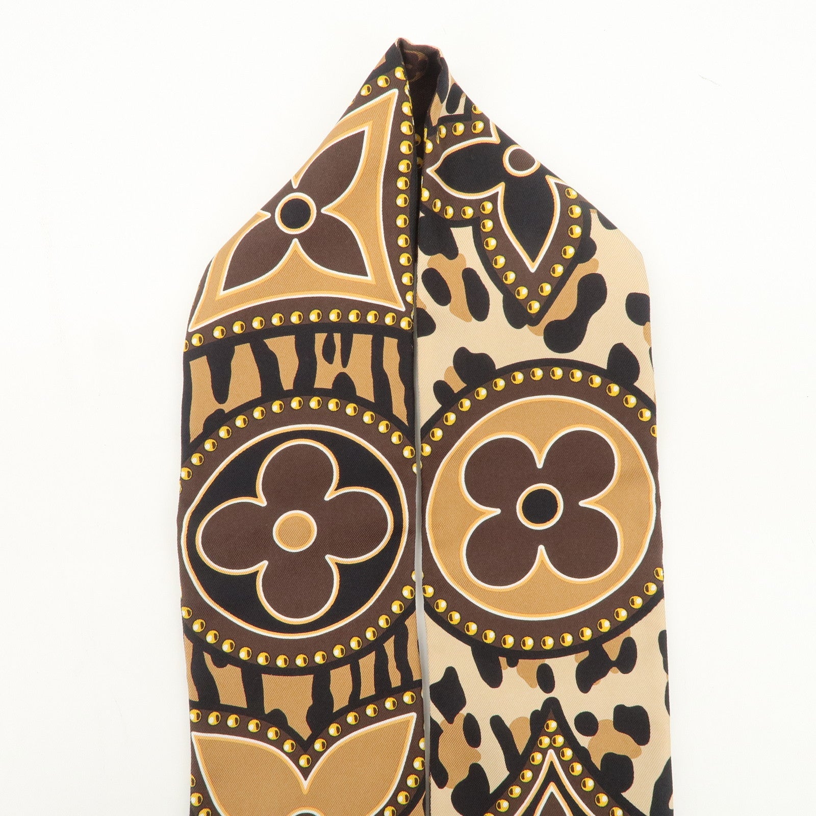 Louis Vuitton Monogram LV World Bandeau Silk 100% Scarf M70853