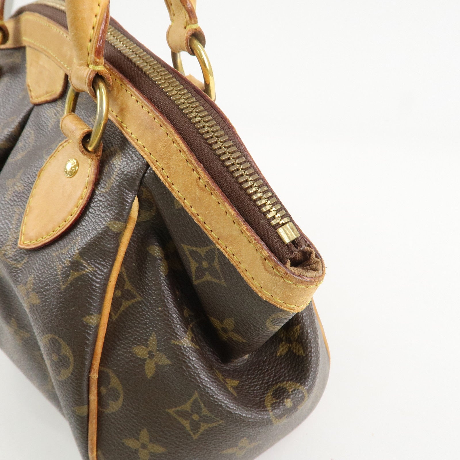 Louis Vuitton Monogram Tivoli PM Hand Bag Shoulder Bag Brown M40143 Used