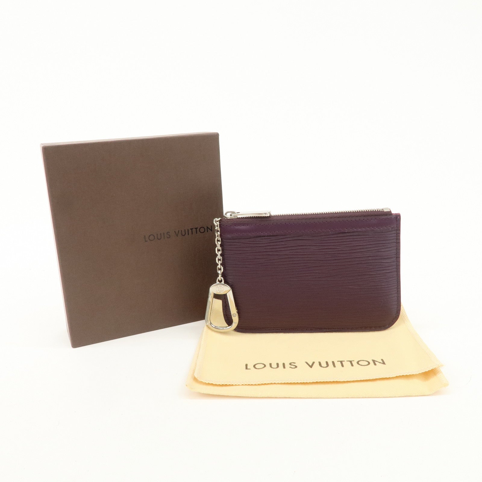 Louis Vuitton Epi Pochette Cles NM Coin Case Key Case Cassis M6660K