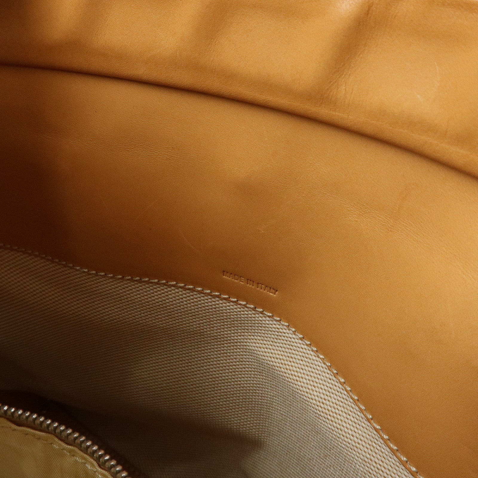 TOD'S Logo Leather 2Way Bag Tote Bag Shoulder Bag Camel