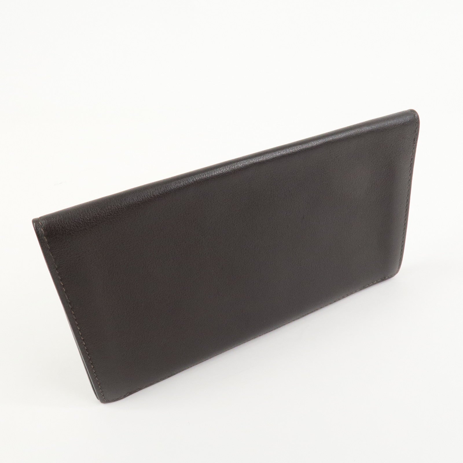HERMES MC2 Fleming Veau Swift Long Wallet Dark Brown