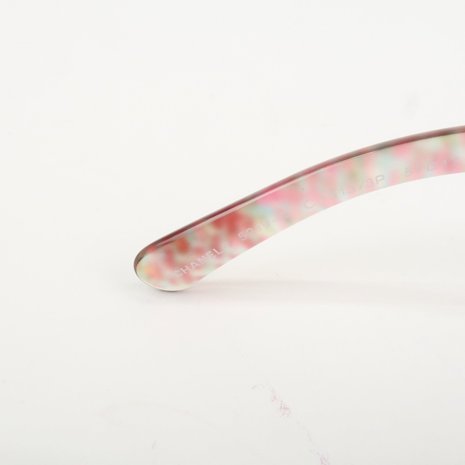 CHANEL COCO Mark Plastic Sunglasses 57□17 Multicolor 5219-A Used