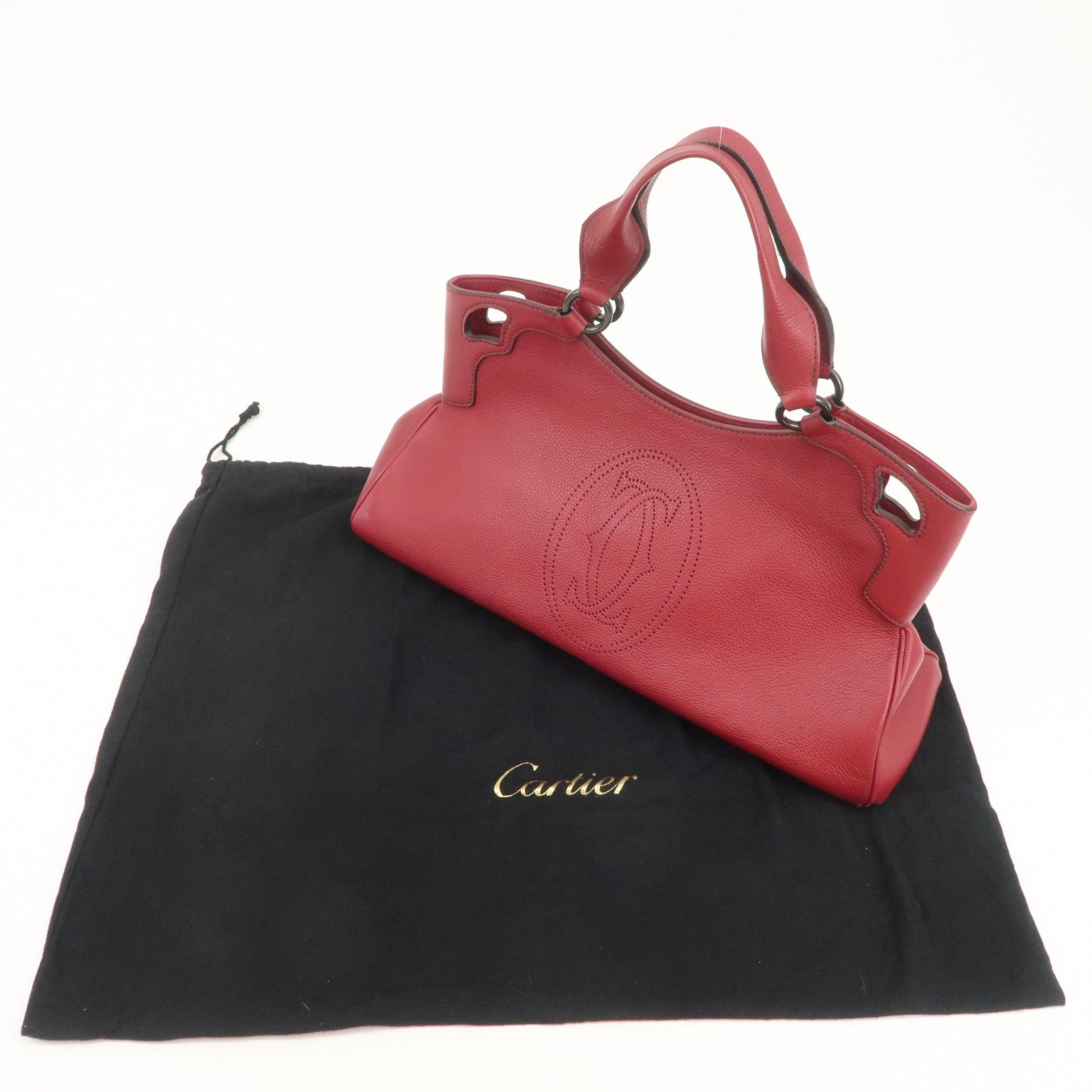 Cartier Marcello de Cartier MM Shoulder Bag Hand Bag Bordeaux