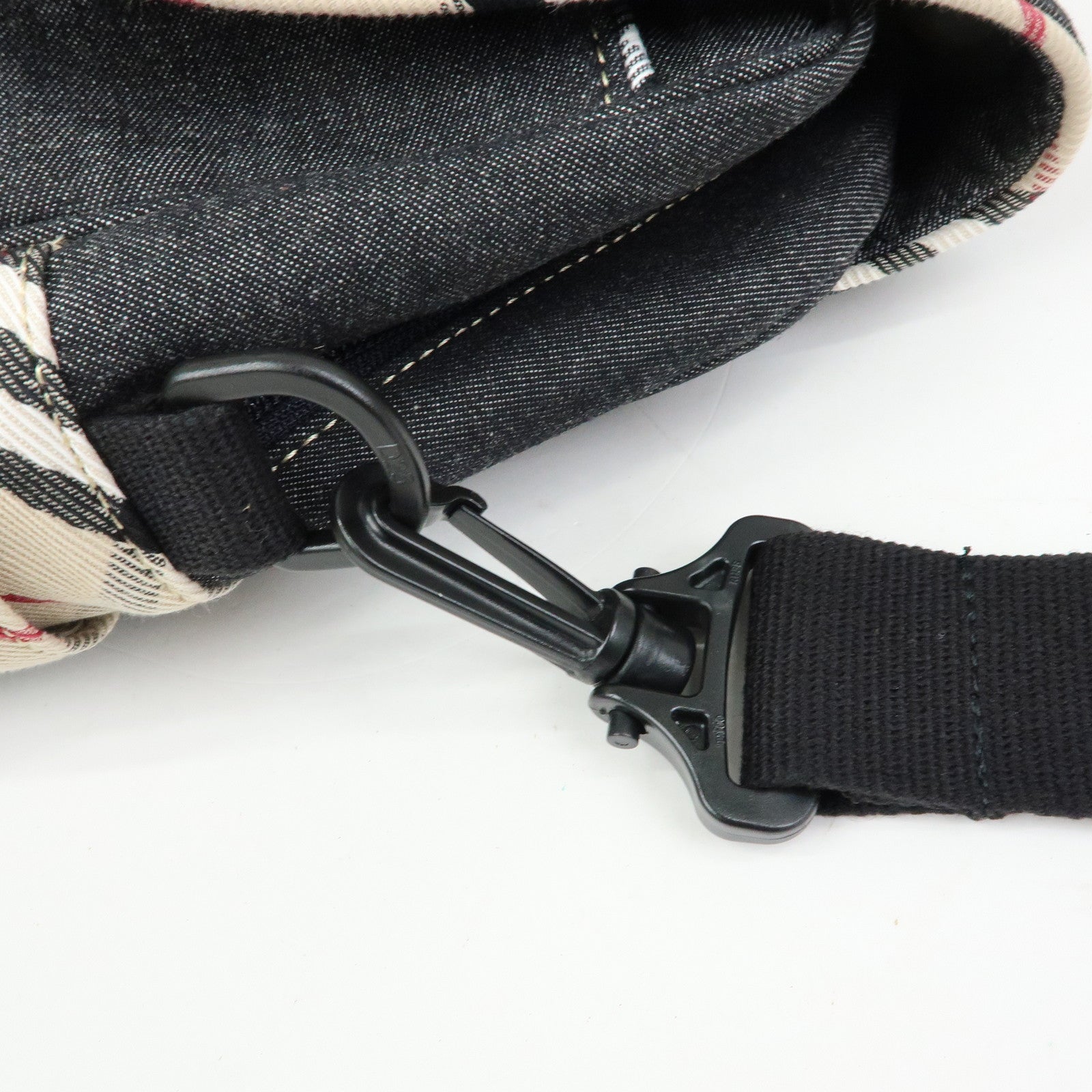 Burberry Nova Plaid Denim Canvas 2Way Shoulder Hand Bag Indigo Blue