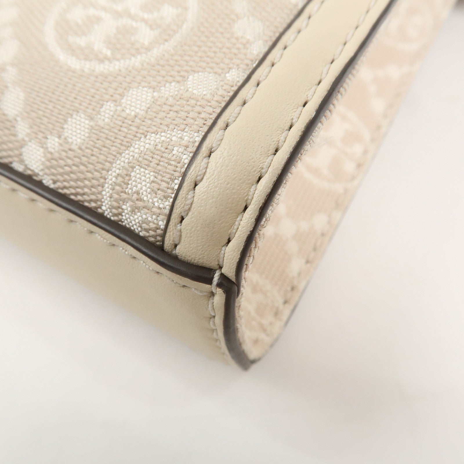 TORY BURCH Leather 2Way Shoulder Bag Hand Bag Beige 87146