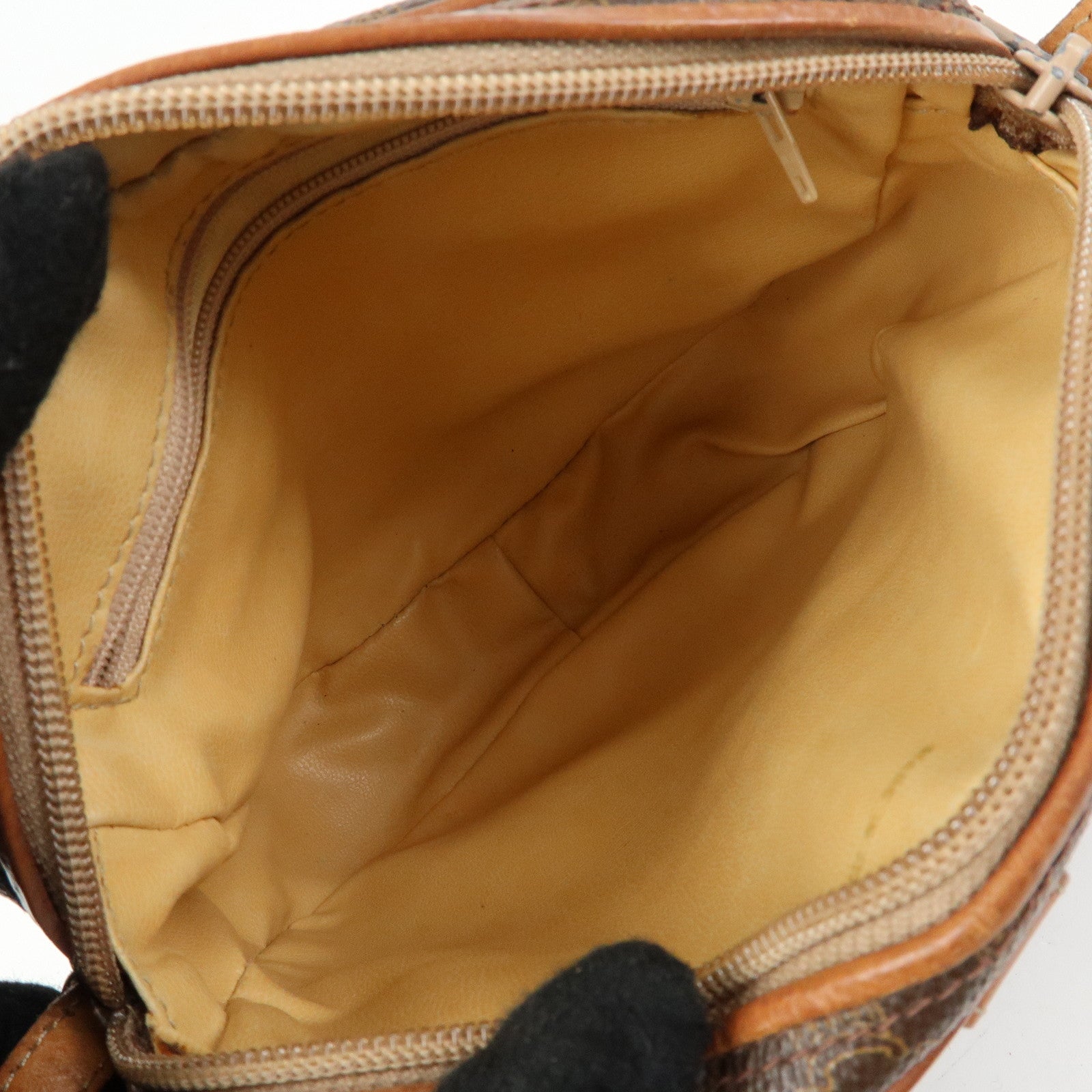 CELINE Macadam PVC Leather Shoulder Bag Crossbody Bag Brown