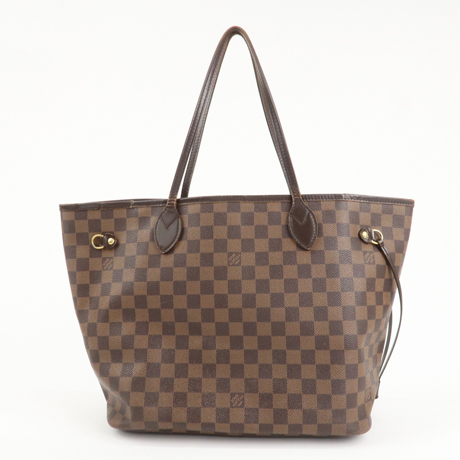 Louis Vuitton Damier Ebene Canvas Neverfull MM Tote Bag N51105 Used
