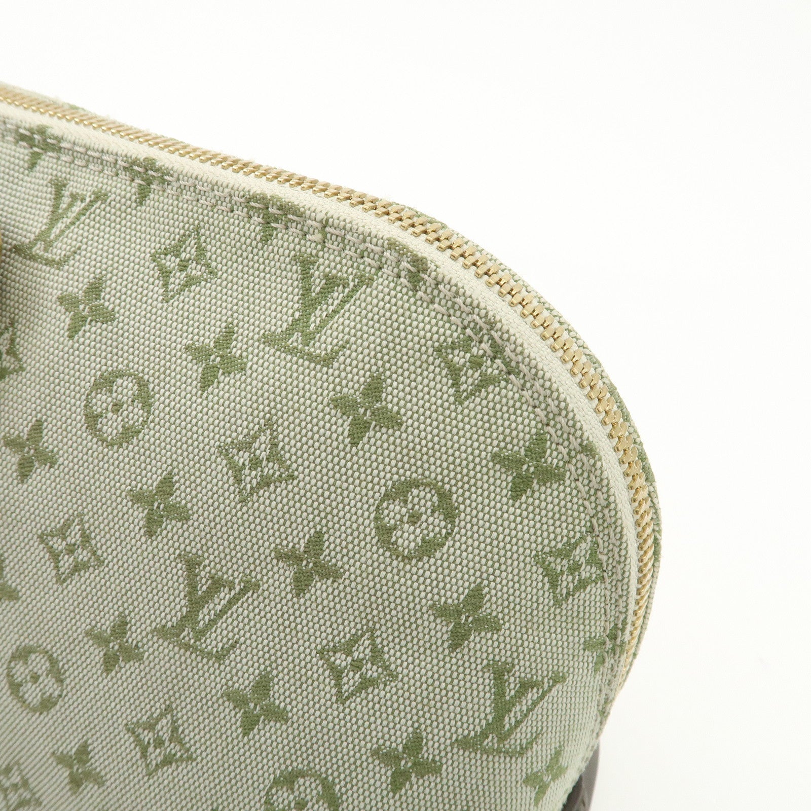 Louis Vuitton Monogram Mini Canvas Alma Long Hand Bag Khaki M92206 Used