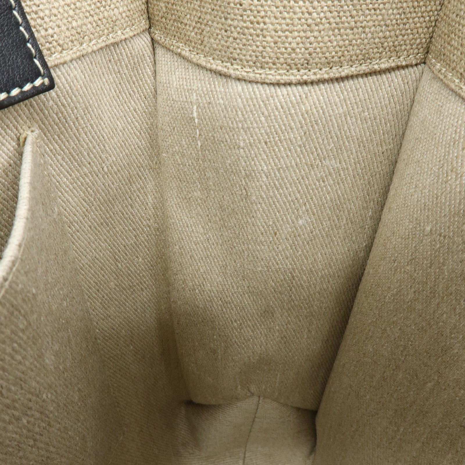 Chloe Woody Medium Canvas Leather Tote Bag Natural Navy